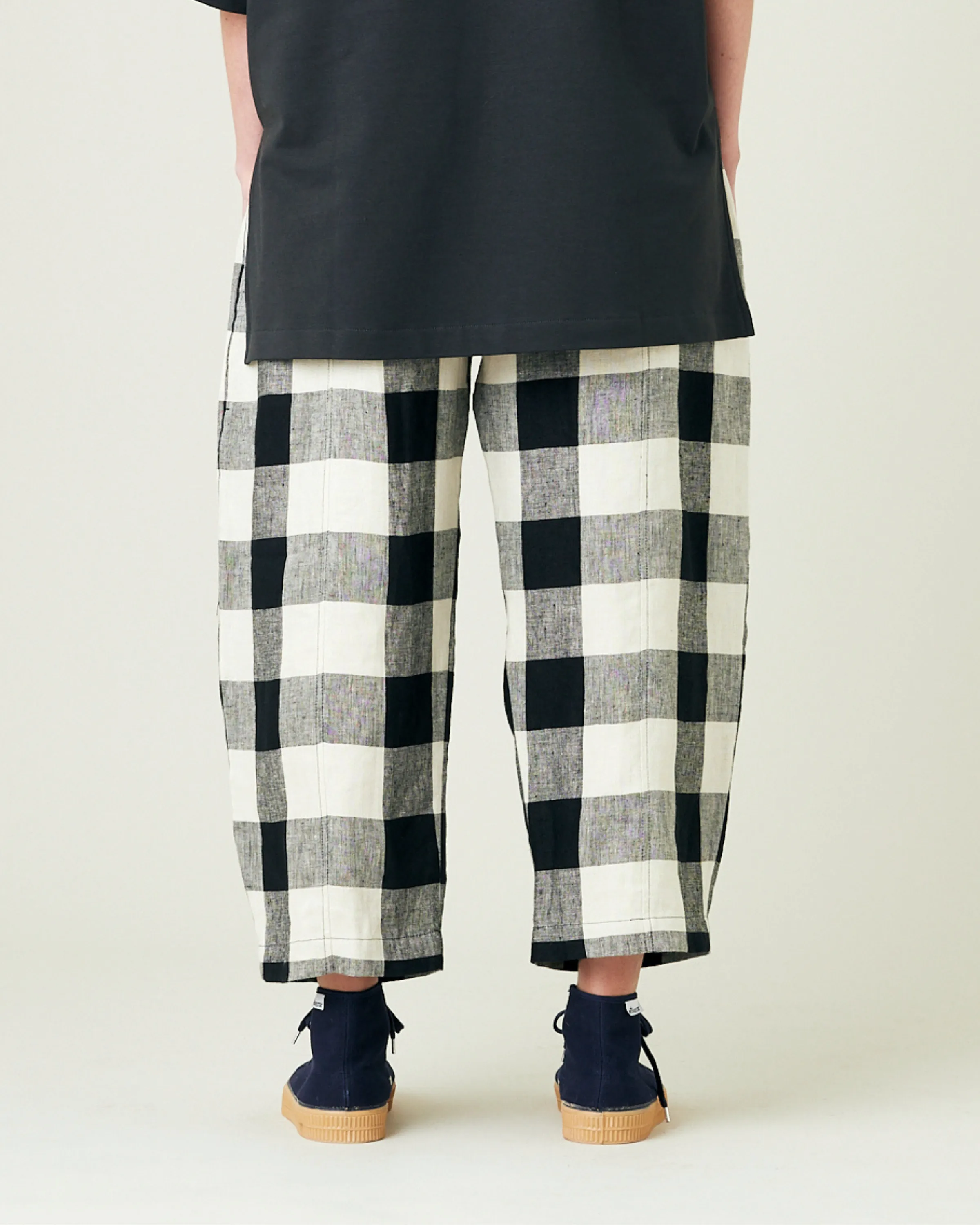 Mabel Stone & Black Mega Check Linen Trousers sold by Beyond Nine product image thumbnail 3
