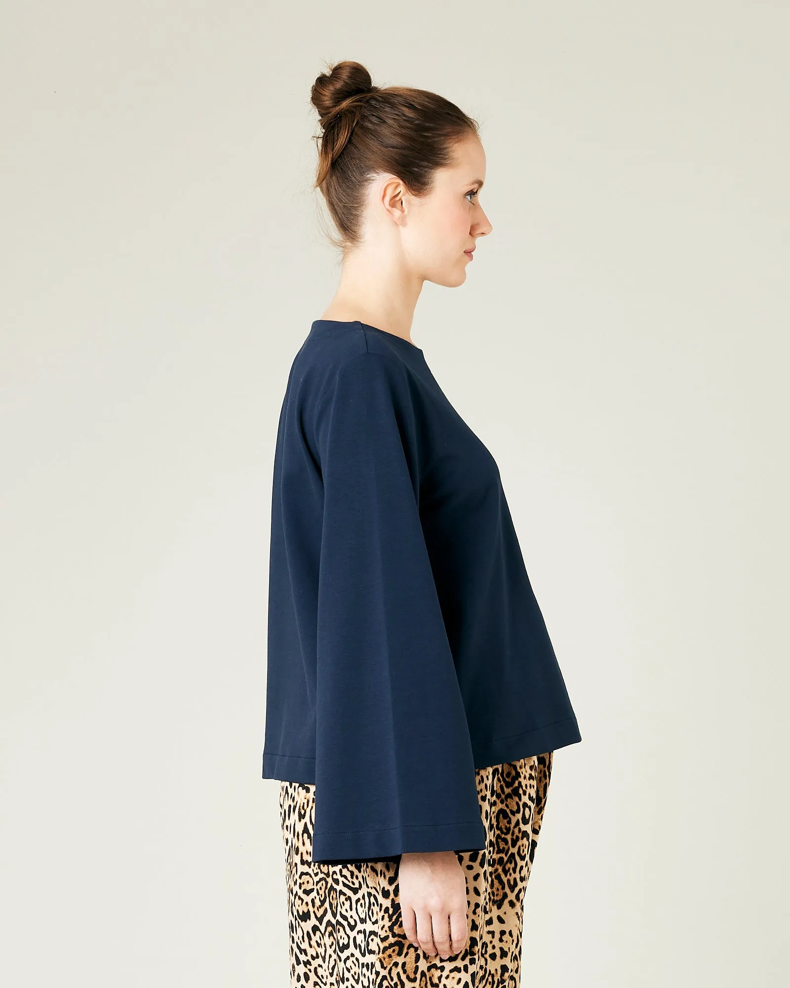 Wren Navy Cotton Jersey Top sold by Beyond Nine product image thumbnail 4