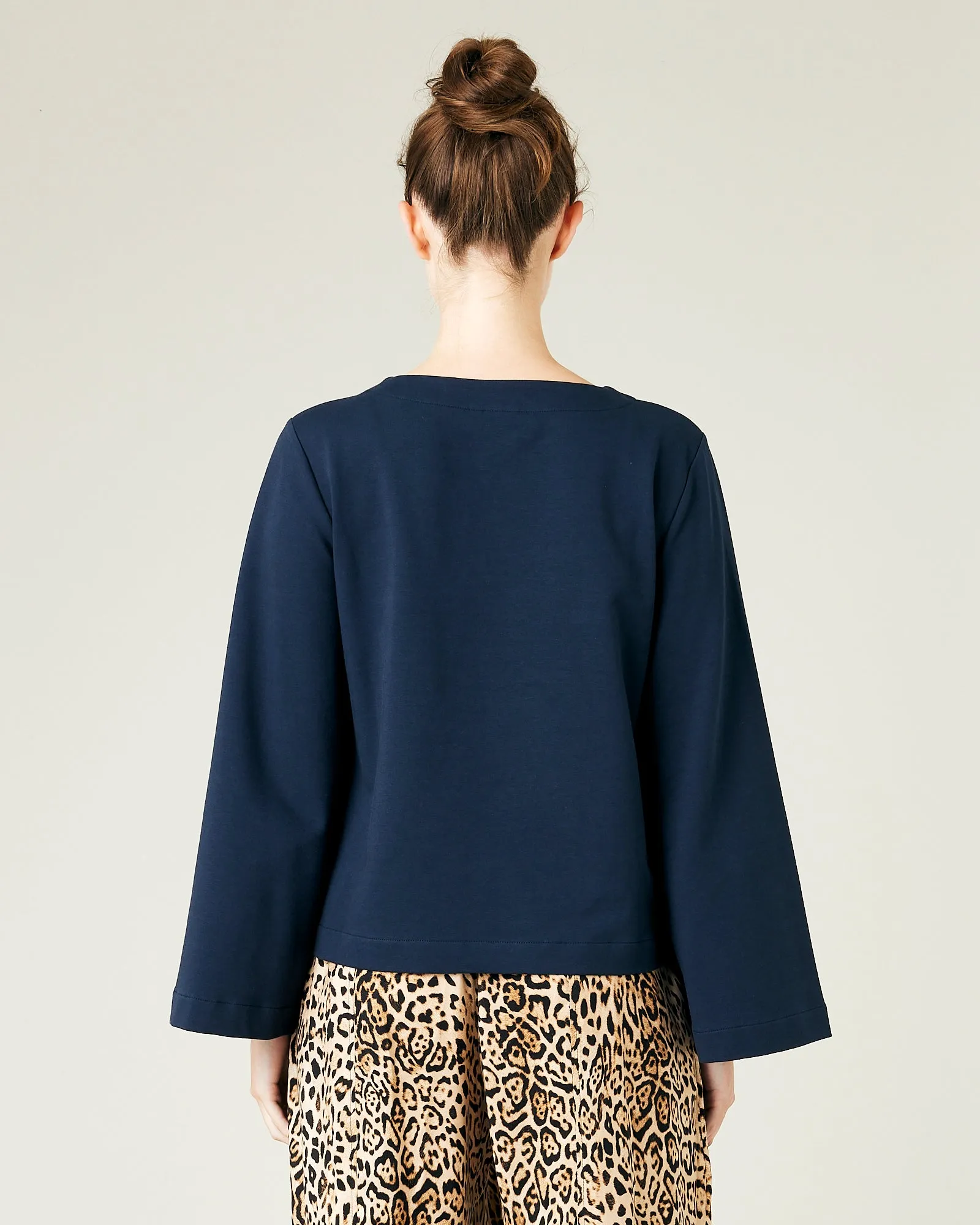 Wren Navy Cotton Jersey Top sold by Beyond Nine product image thumbnail 3