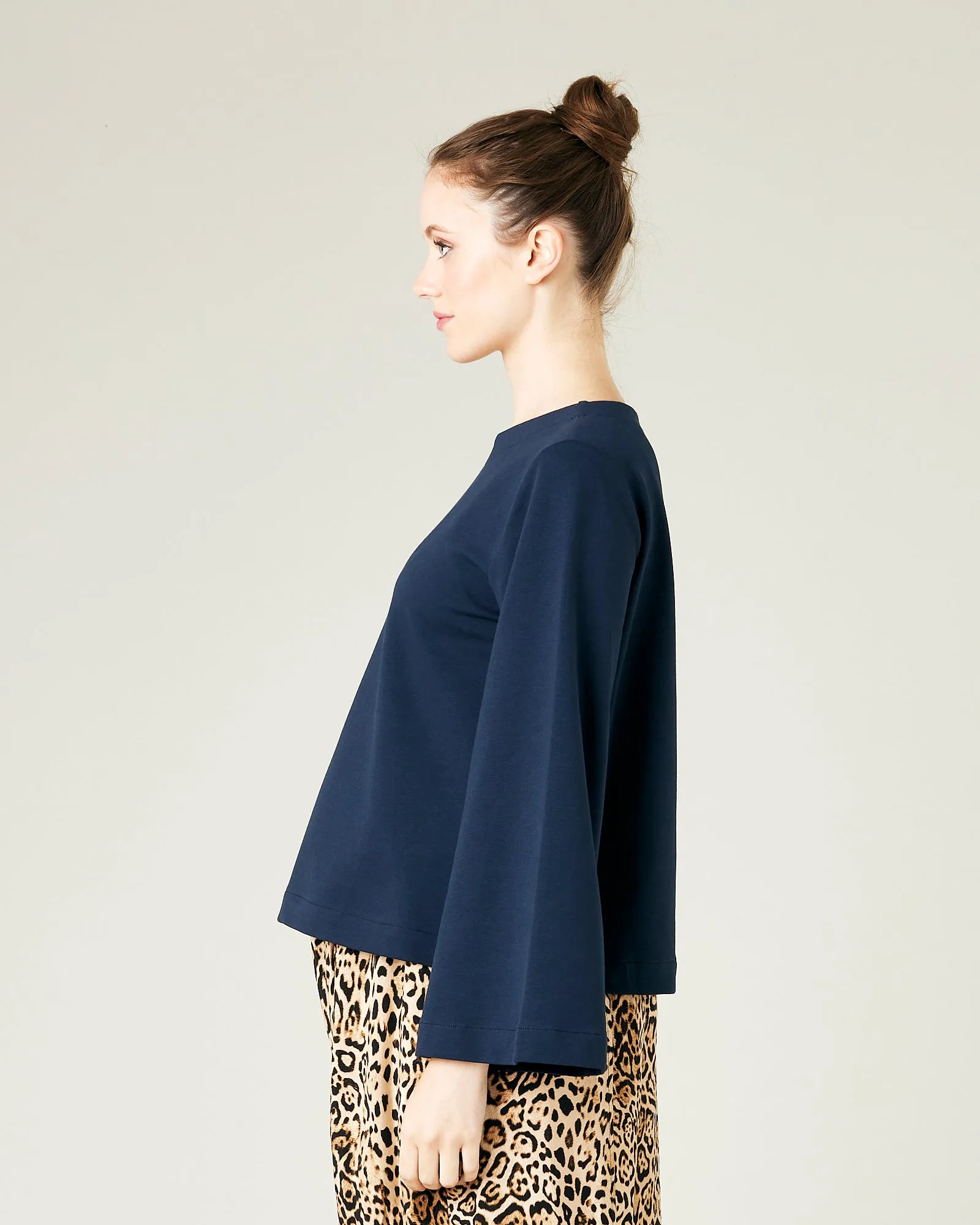 Wren Navy Cotton Jersey Top sold by Beyond Nine product image thumbnail 2