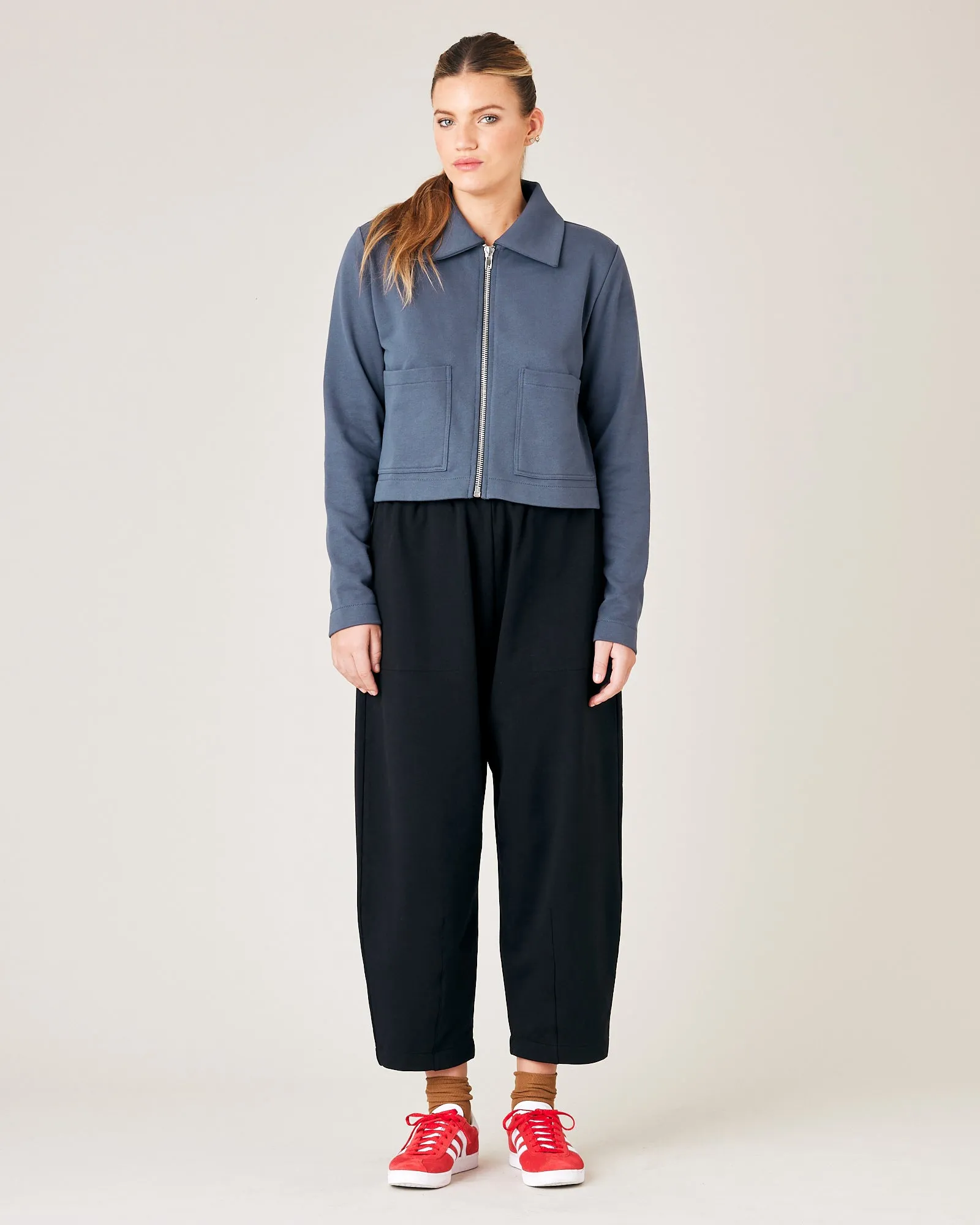 Alba Storm Blue Cotton Jersey Cardi sold by Beyond Nine