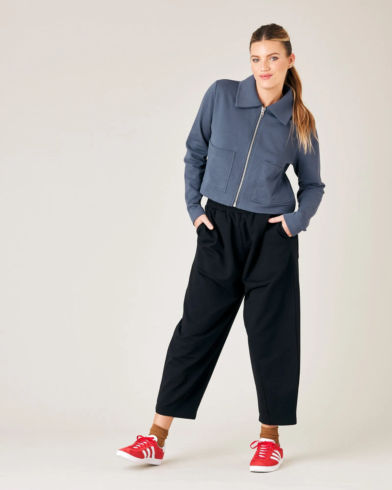 Alba Storm Blue Cotton Jersey Cardi sold by Beyond Nine product image thumbnail 5