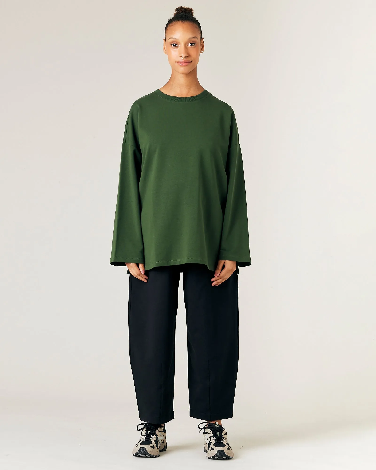 Huxley Kombu Green Cotton Jersey Top sold by Beyond Nine product image thumbnail 4