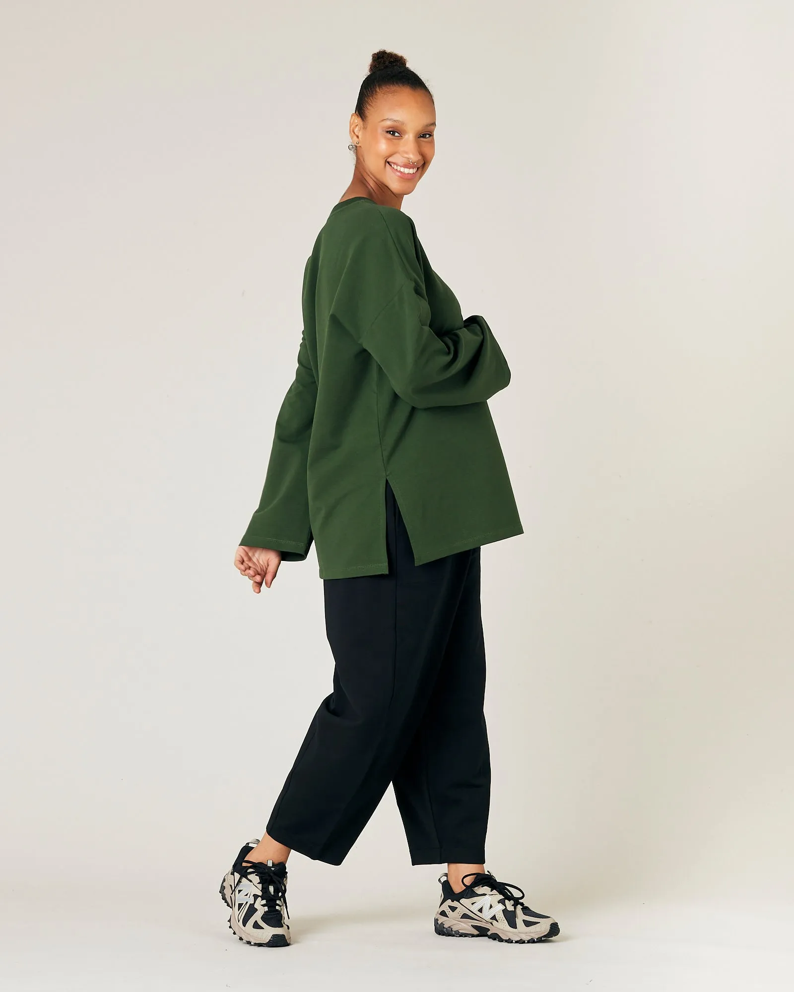 Huxley Kombu Green Cotton Jersey Top sold by Beyond Nine product image thumbnail 2