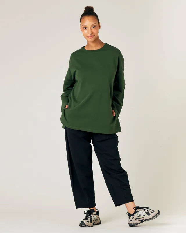 Huxley Kombu Green Cotton Jersey Top sold by Beyond Nine