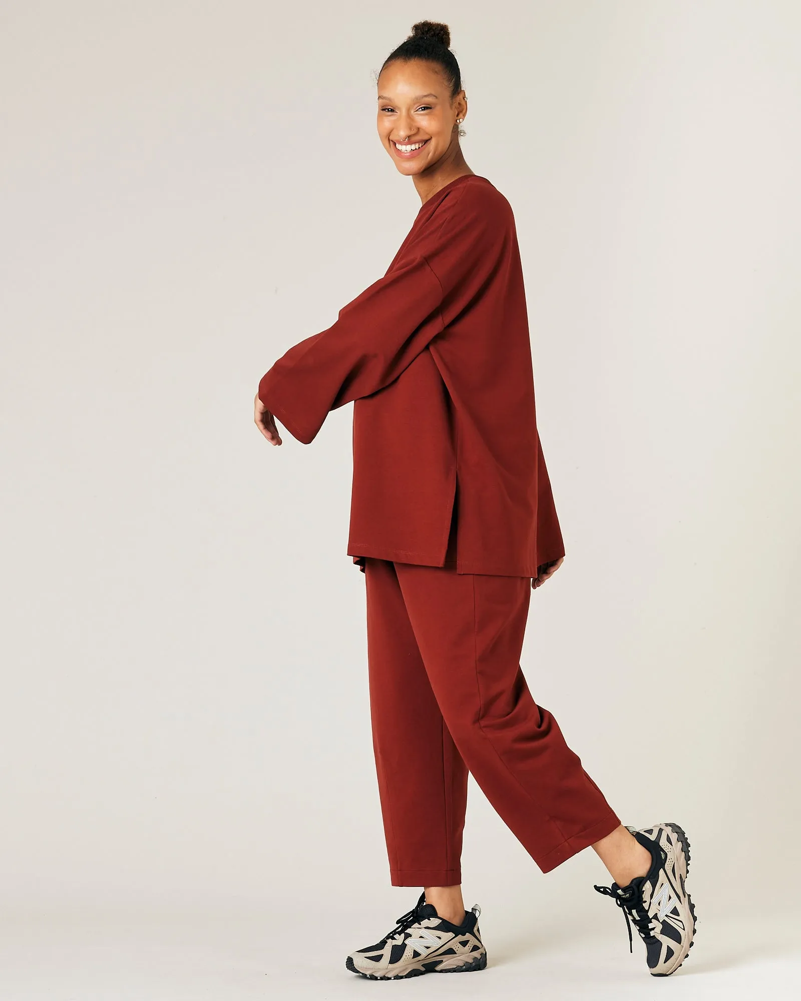 Huxley Fired Brick Cotton Jersey Top sold by Beyond Nine product image thumbnail 3