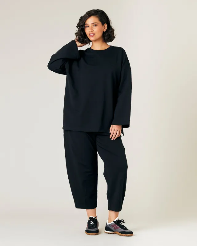 Huxley Black Cotton Jersey Top sold by Beyond Nine