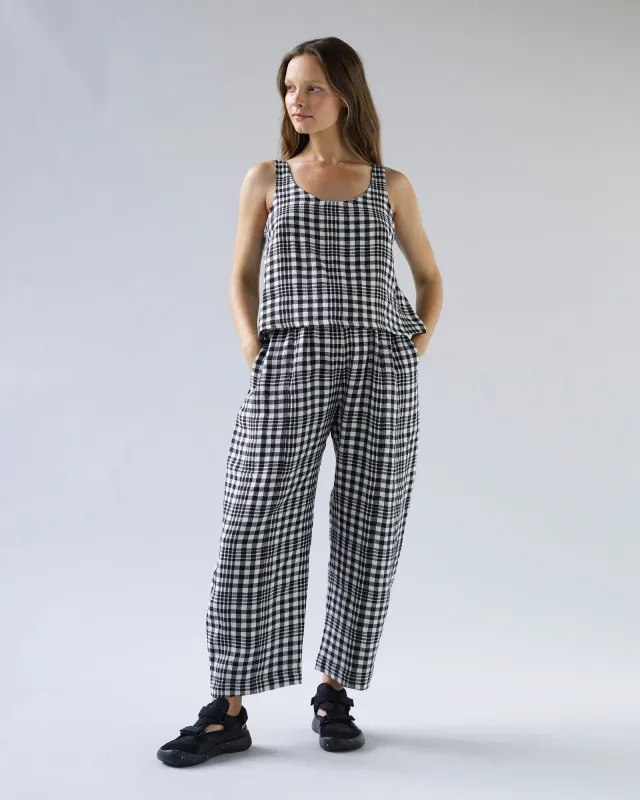 Nora Top - Mono Check sold by Beyond Nine