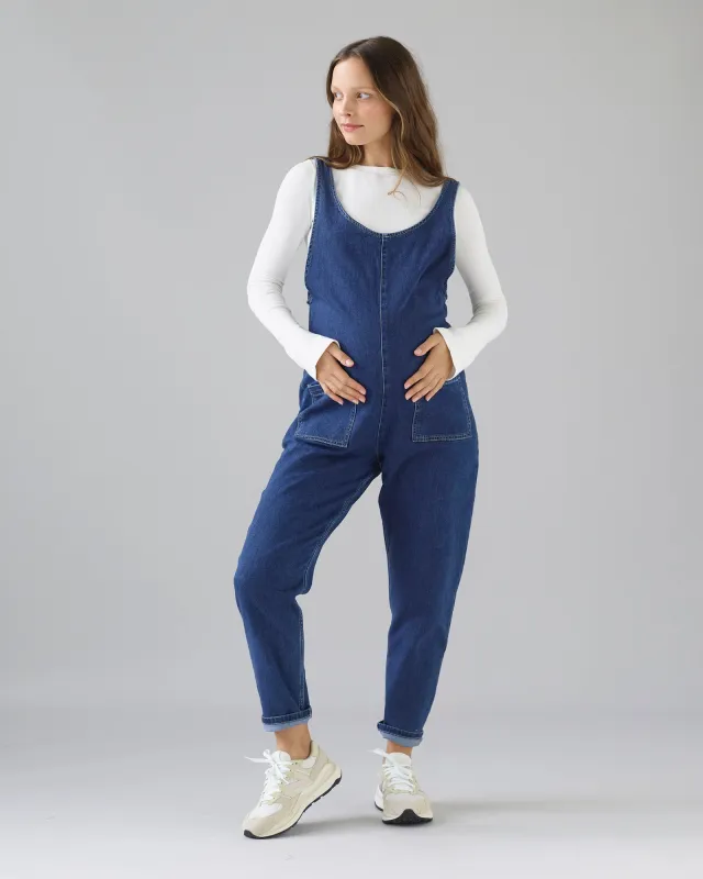 Lola Denim Jumpsuit - Mid Blue sold by Beyond Nine
