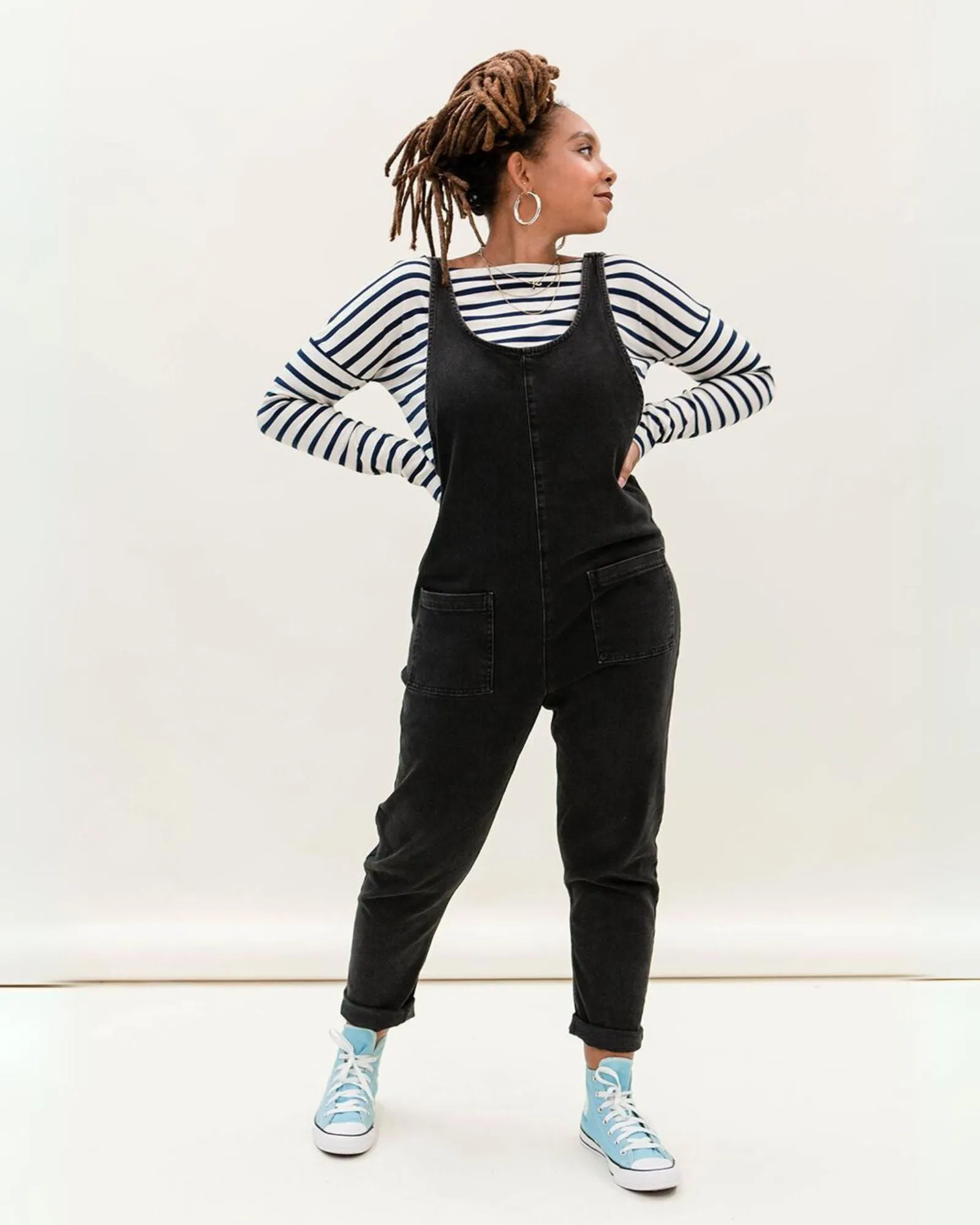 Lola Denim Jumpsuit - Black sold by Beyond Nine product image thumbnail 2