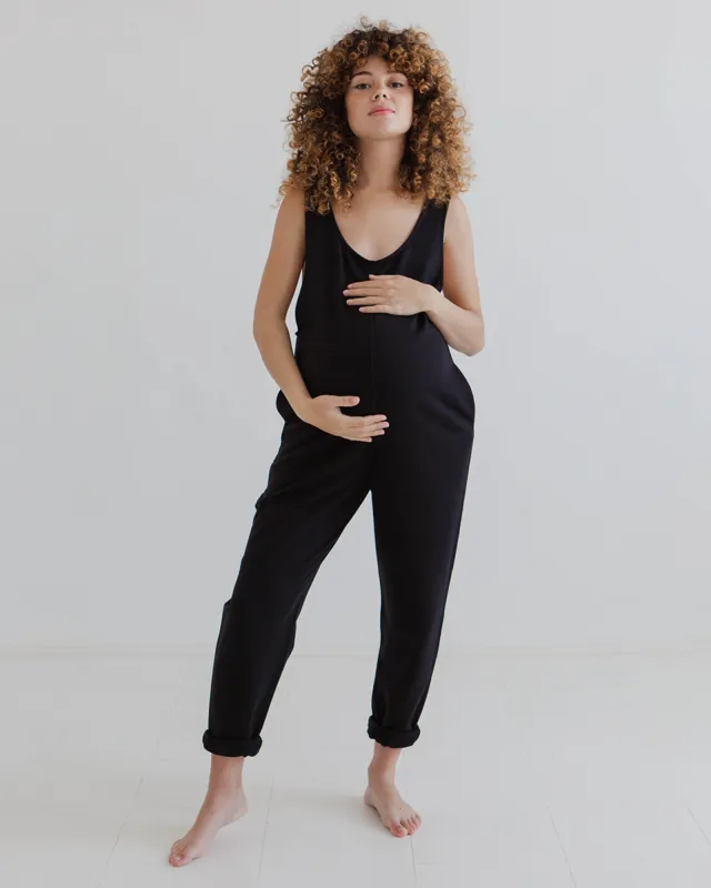Laura 100% Organic Cotton Jumpsuit - Black sold by Beyond Nine
