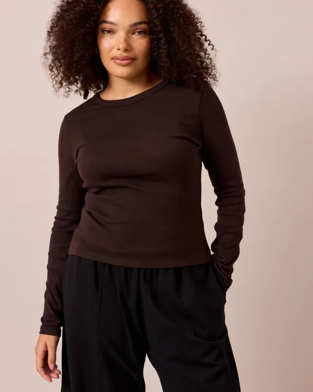 Lila Ganache Jersey Top sold by Beyond Nine