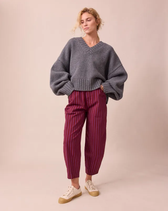 Remi Russet & Violet Stripe Denim Jeans made by Beyond Nine