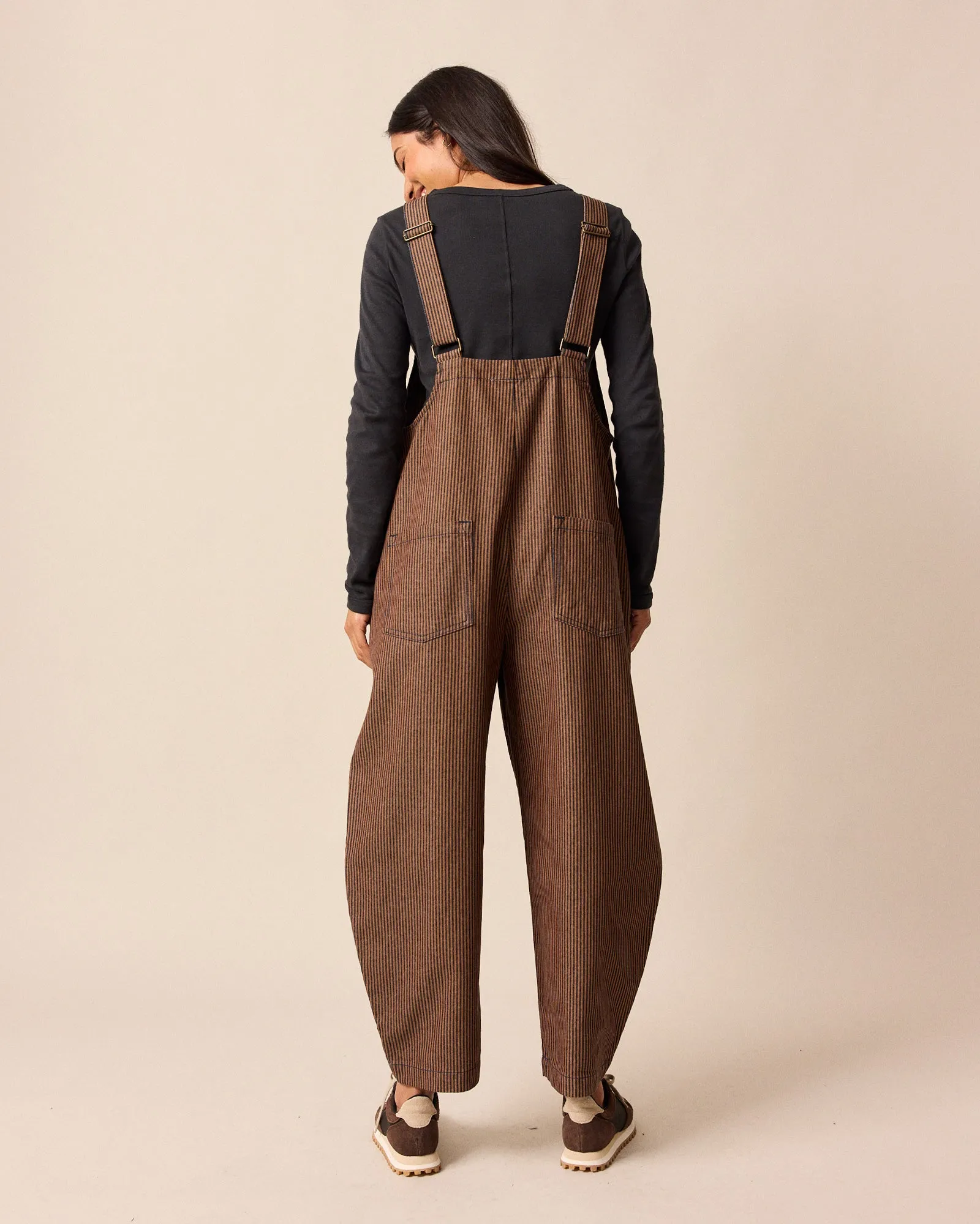 Ottie Rust Hickory Stripe Denim Jumpsuit sold by Beyond Nine product image thumbnail 3