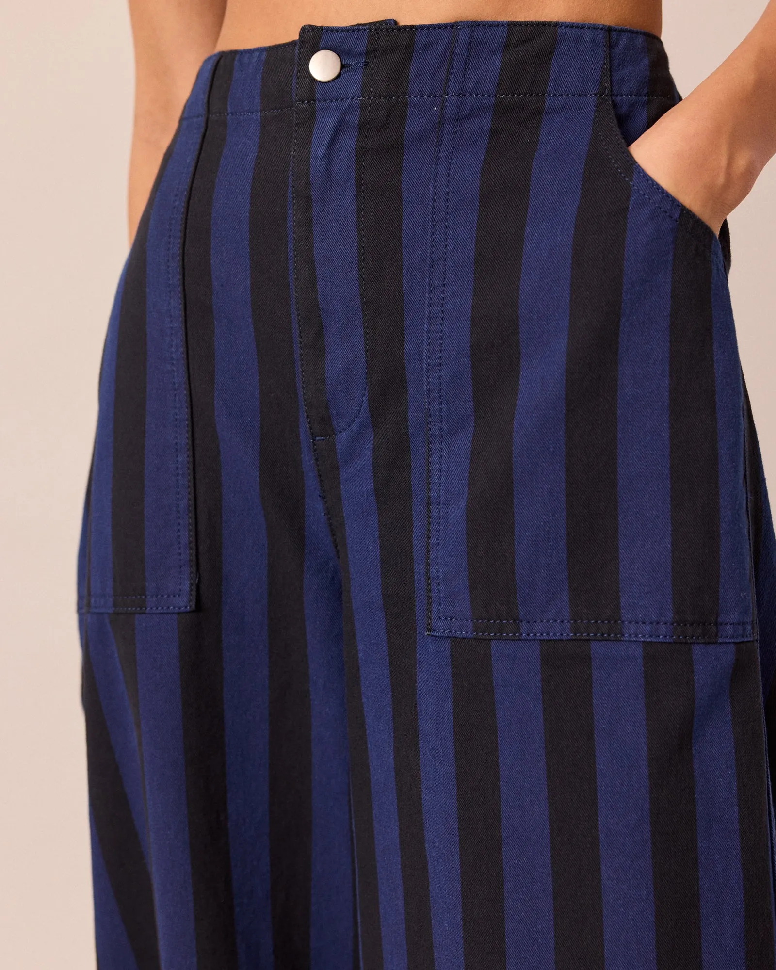 Dani Blue & Black Stripe Denim Jeans sold by Beyond Nine product image thumbnail 4