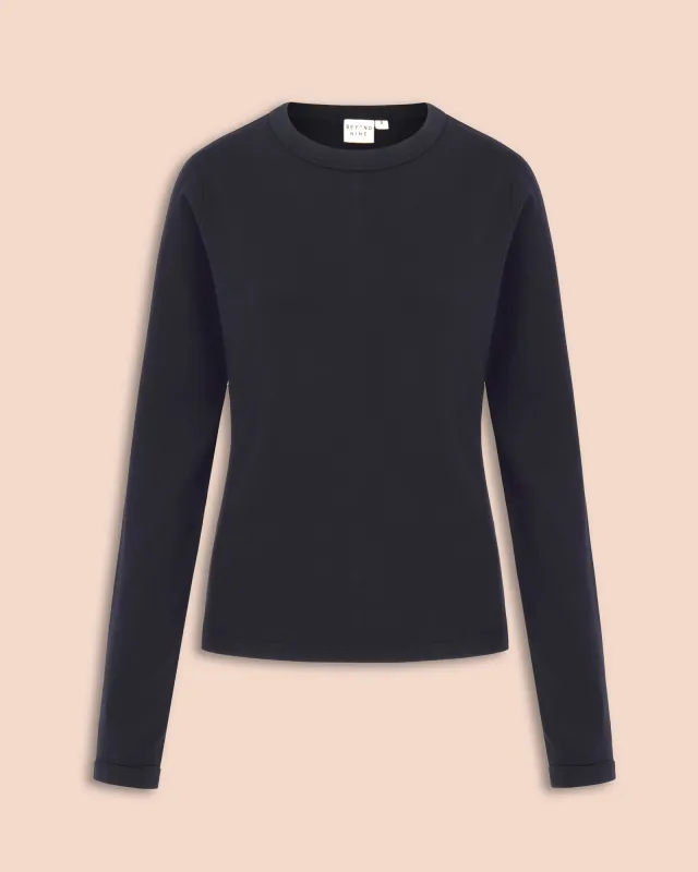 Lila True Black Jersey Top sold by Beyond Nine