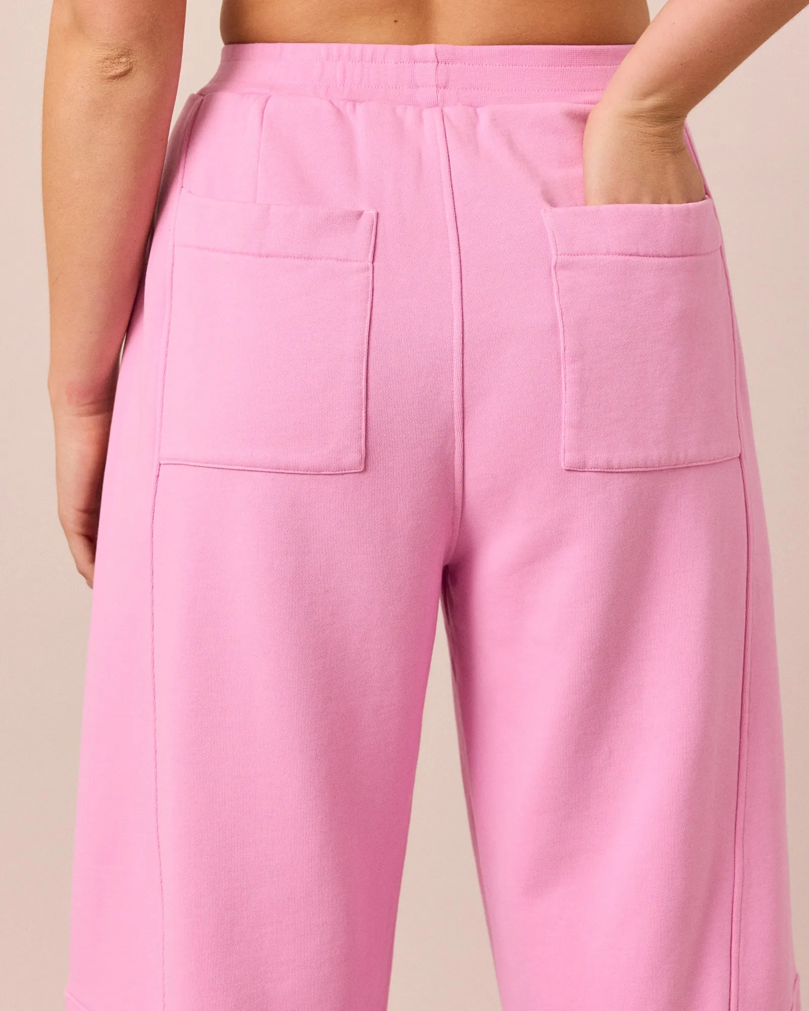 Lyra Washed Pink Fleeceback Jersey Trousers sold by Beyond Nine product image thumbnail 5