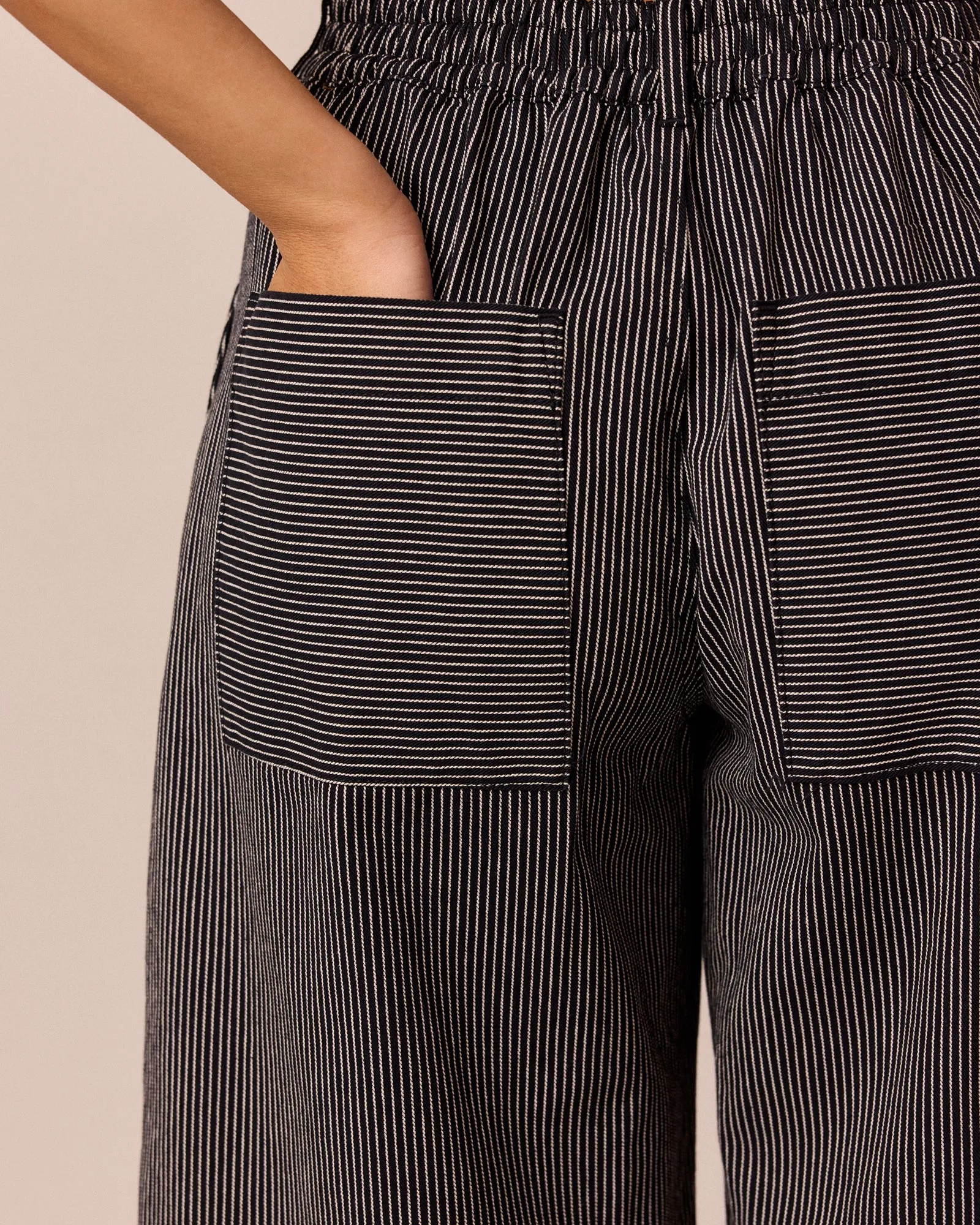 Blair Black Hickory Stripe Denim Jeans sold by Beyond Nine product image thumbnail 5