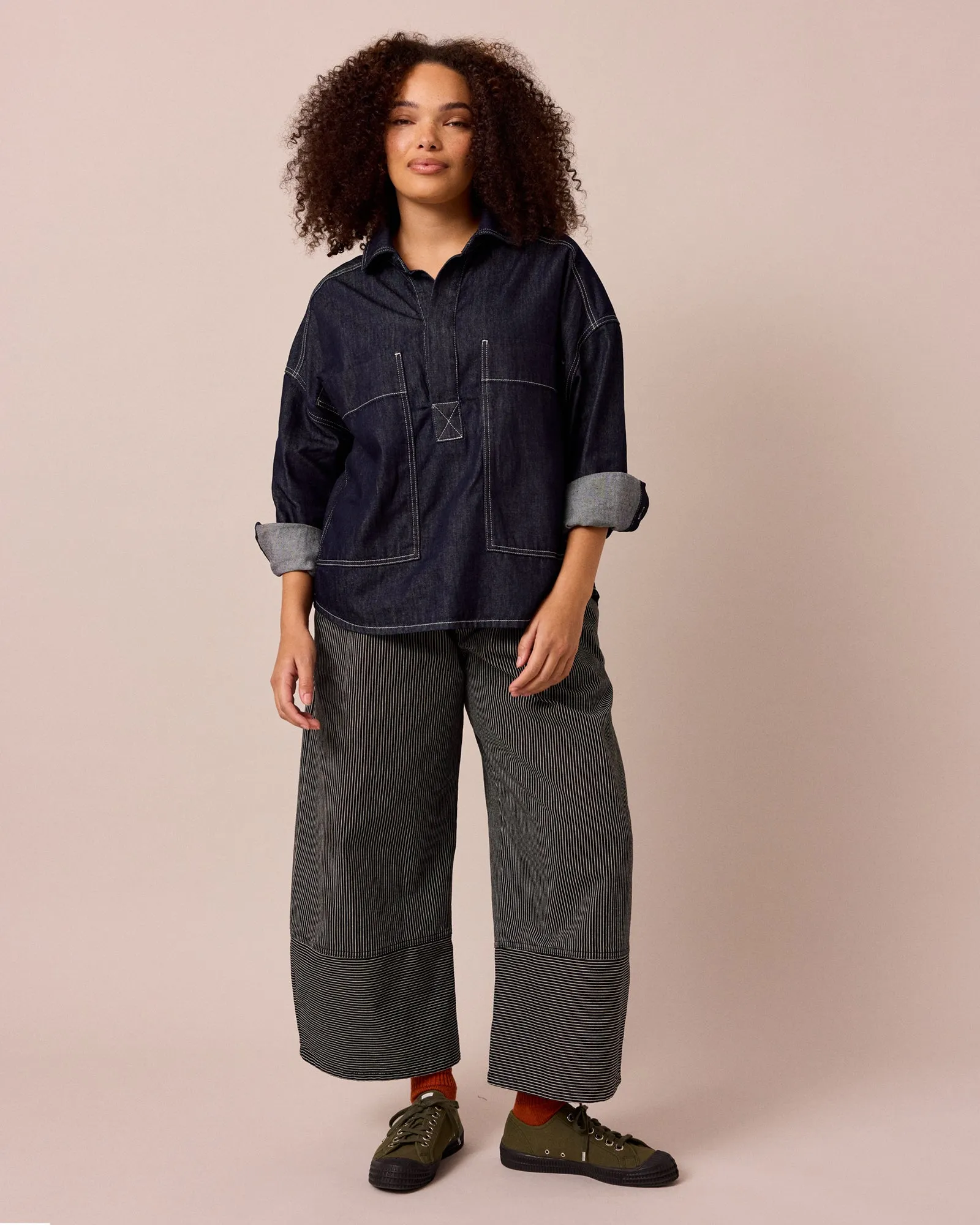 Blair Black Hickory Stripe Denim Jeans sold by Beyond Nine