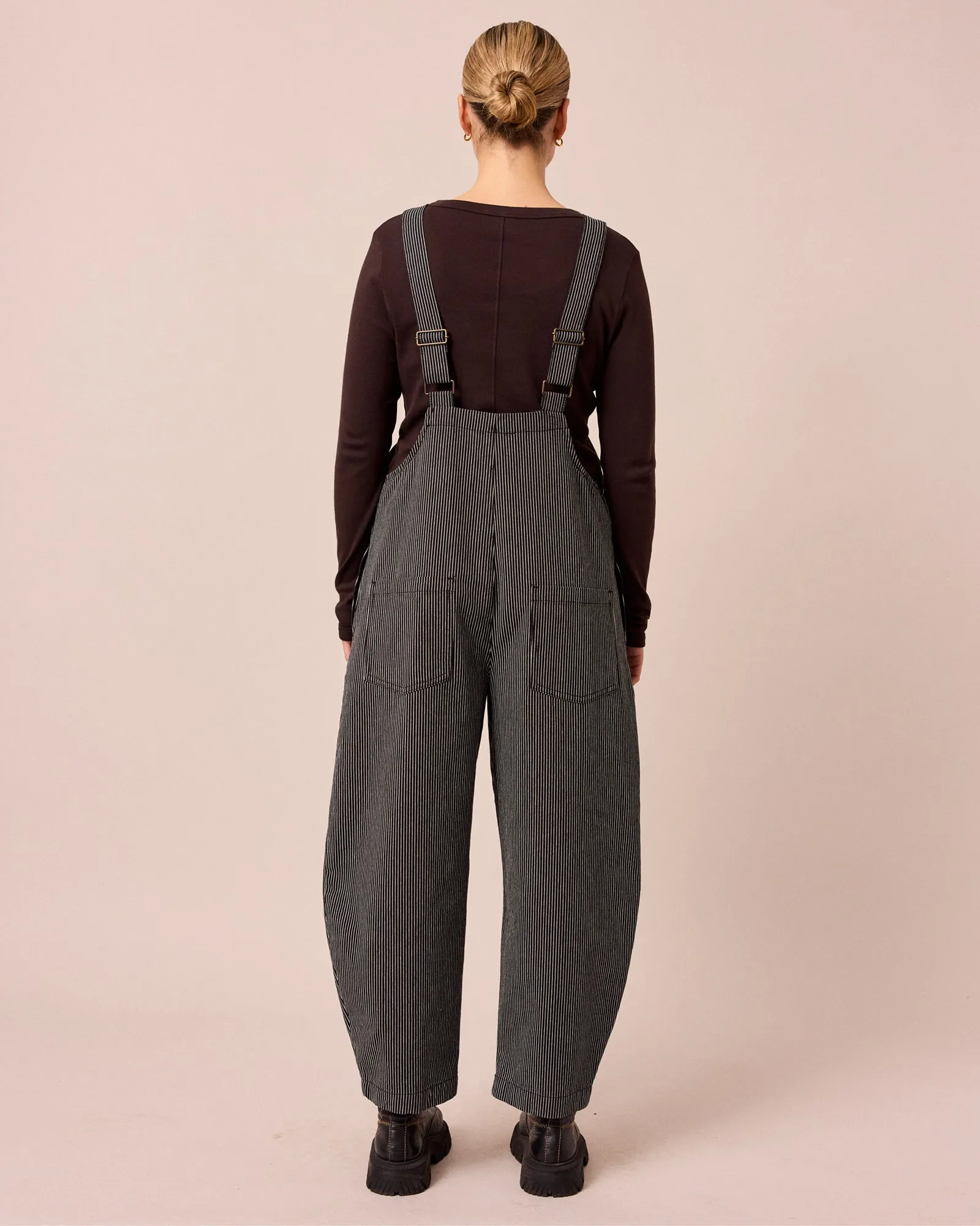 Ottie Black Hickory Stripe Denim Jumpsuit sold by Beyond Nine product image thumbnail 5