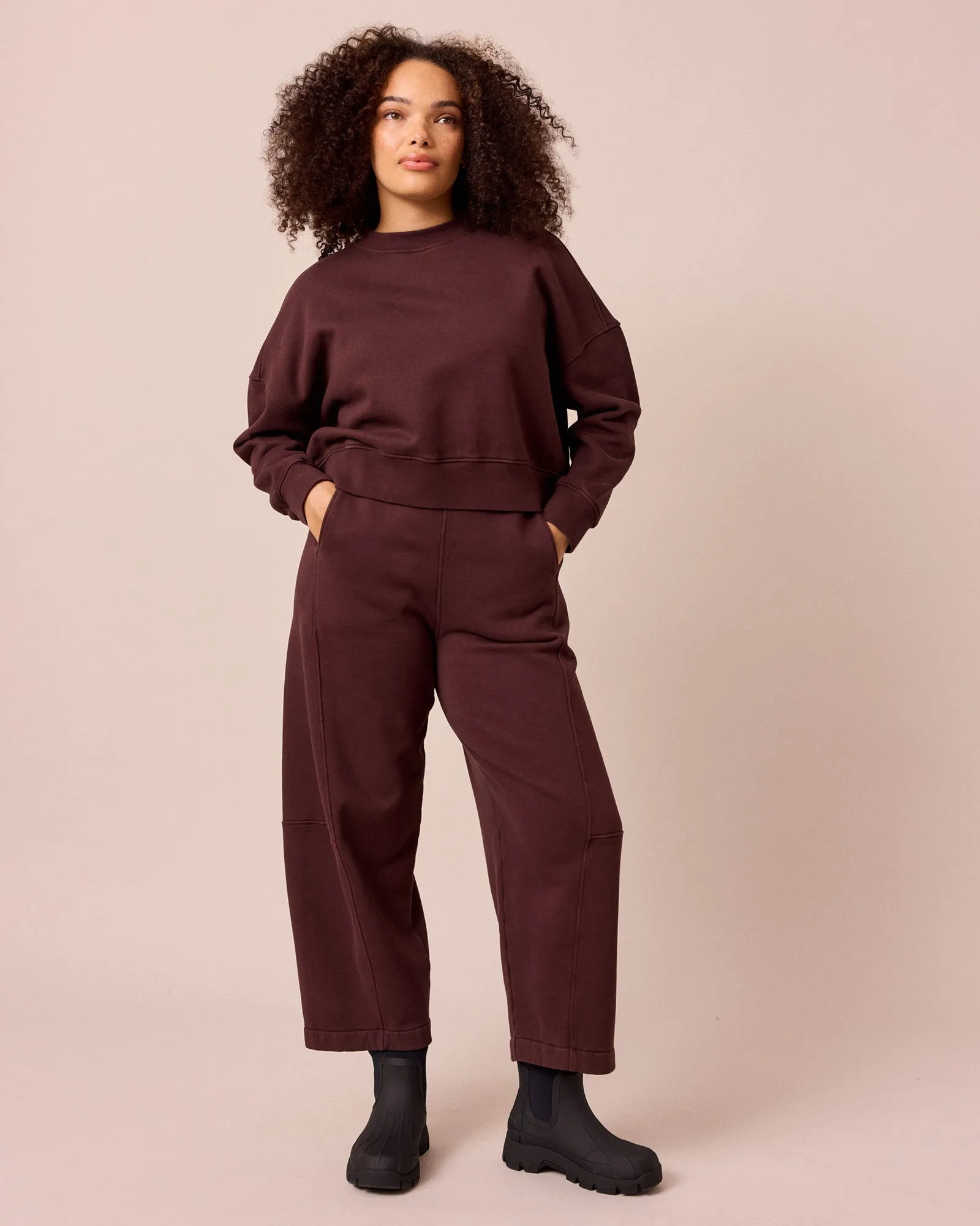 Eden Black Cherry Fleeceback Jersey Jumper sold by Beyond Nine product image thumbnail 5