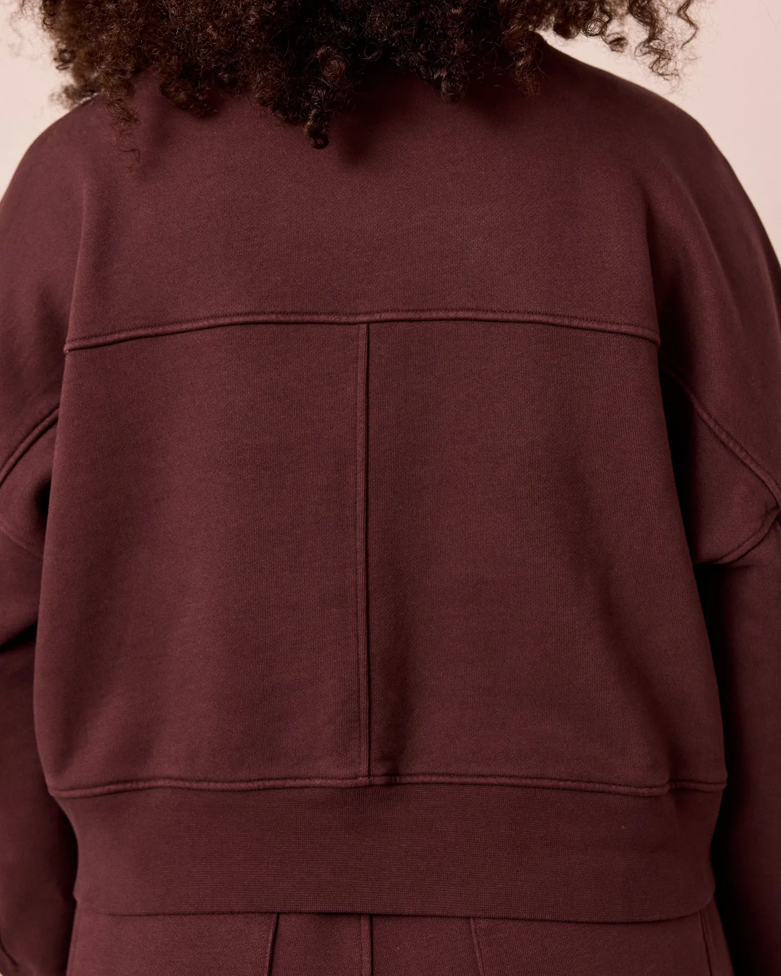 Eden Black Cherry Fleeceback Jersey Jumper sold by Beyond Nine product image thumbnail 4