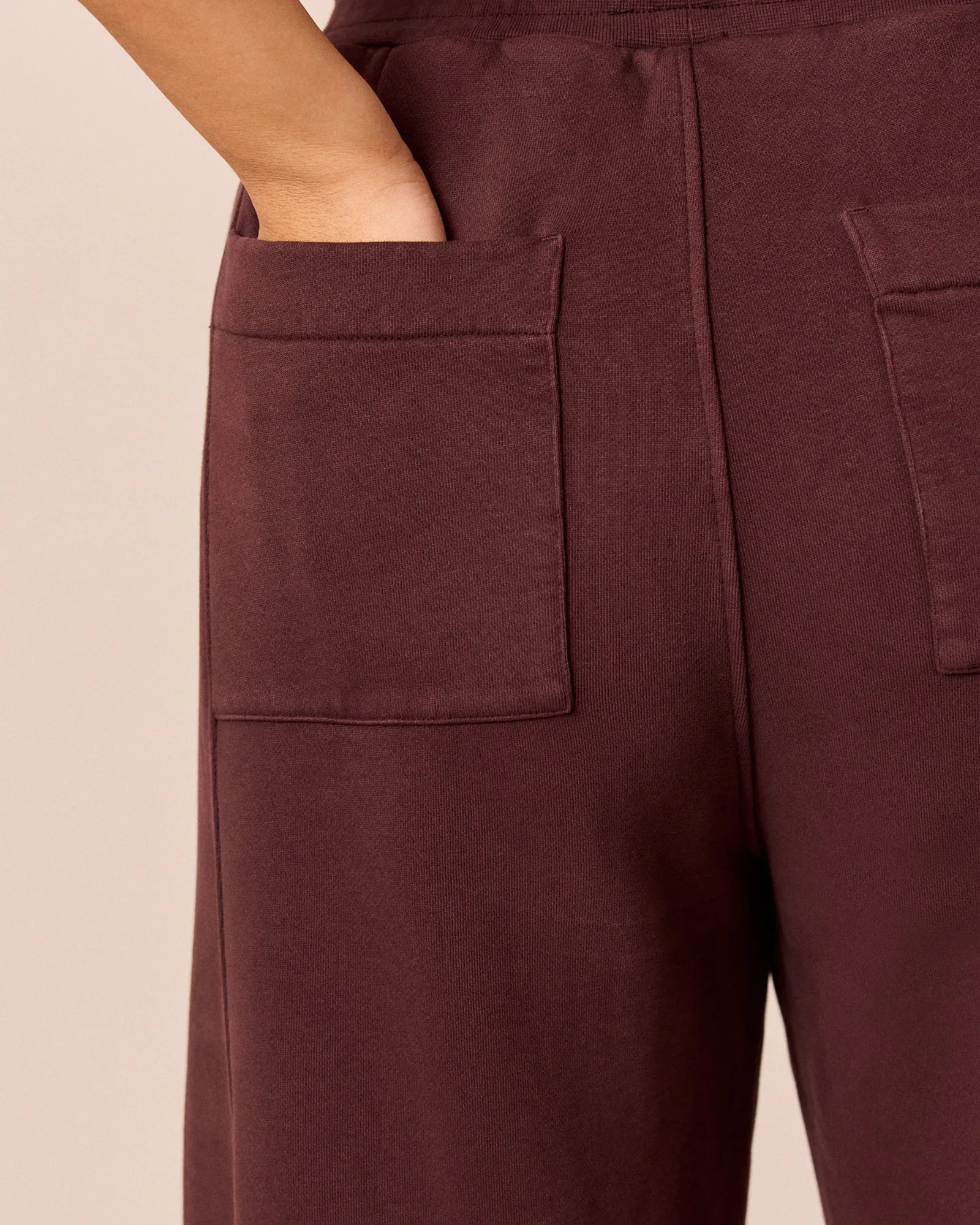 Lyra Black Cherry Fleeceback Jersey Trousers sold by Beyond Nine product image thumbnail 5