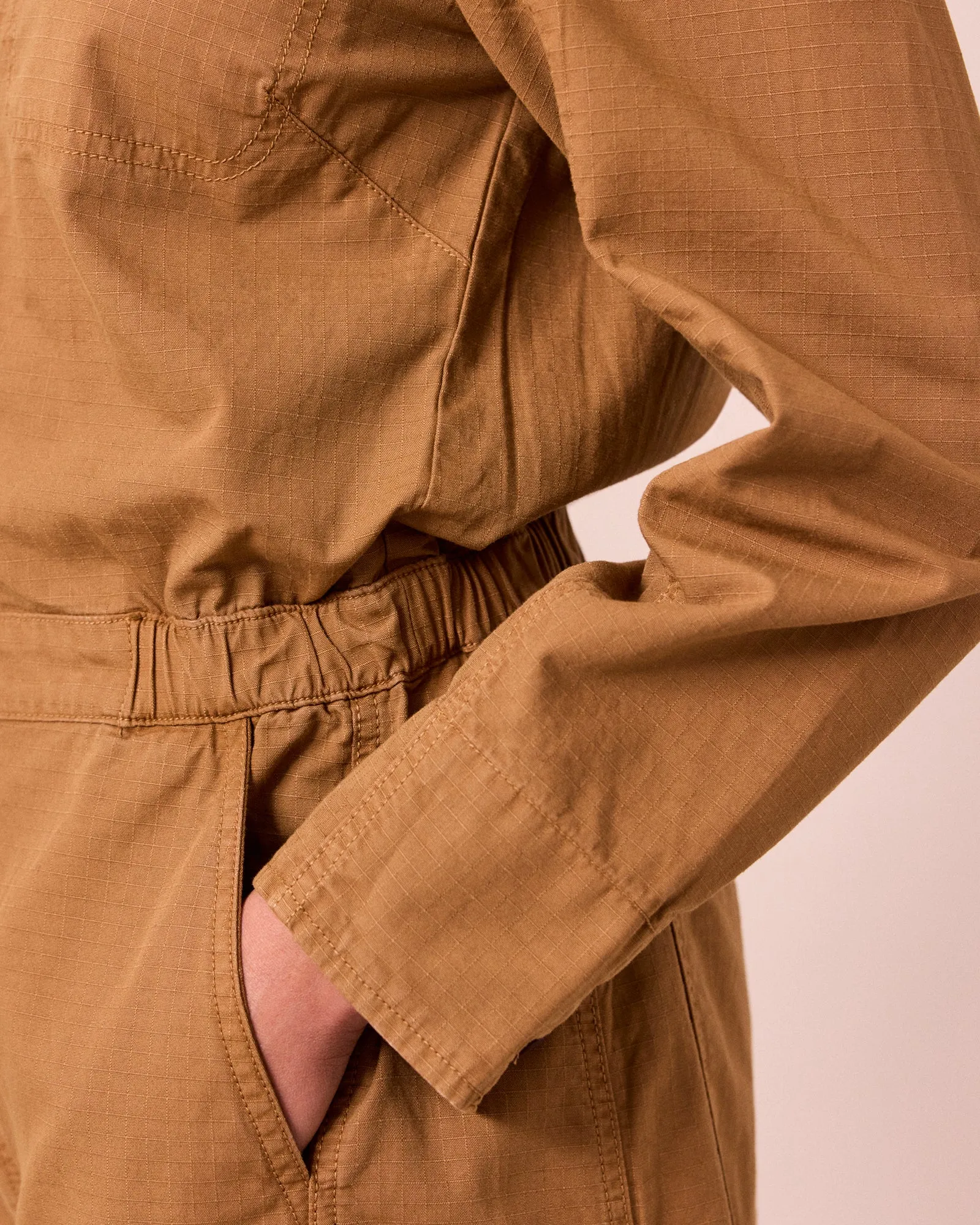 Jill Nutmeg Textured Cotton Jumpsuit sold by Beyond Nine product image thumbnail 2