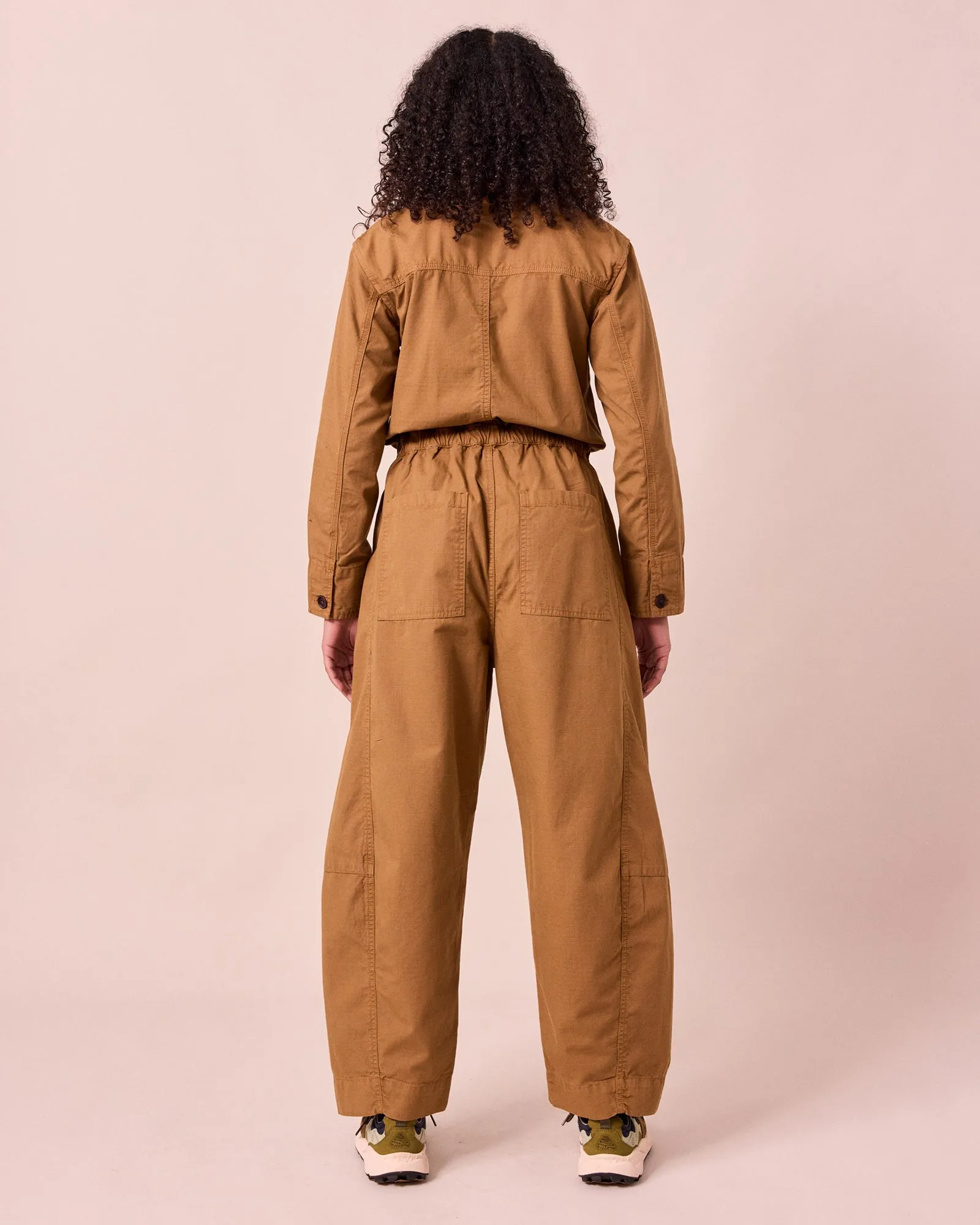 Jill Nutmeg Textured Cotton Jumpsuit sold by Beyond Nine product image thumbnail 4