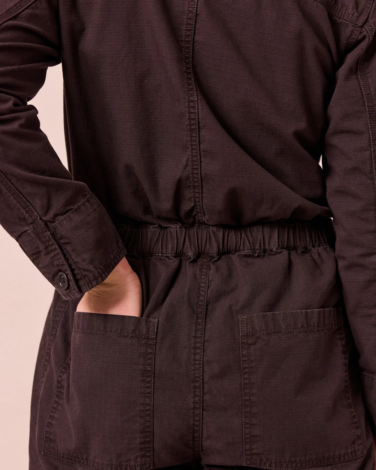 Jill Ganache Textured Cotton Boilersuit sold by Beyond Nine product image thumbnail 5