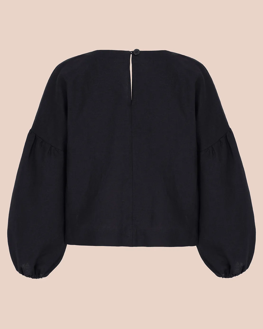 Aisha Black Linen Top sold by Beyond Nine product image thumbnail 2