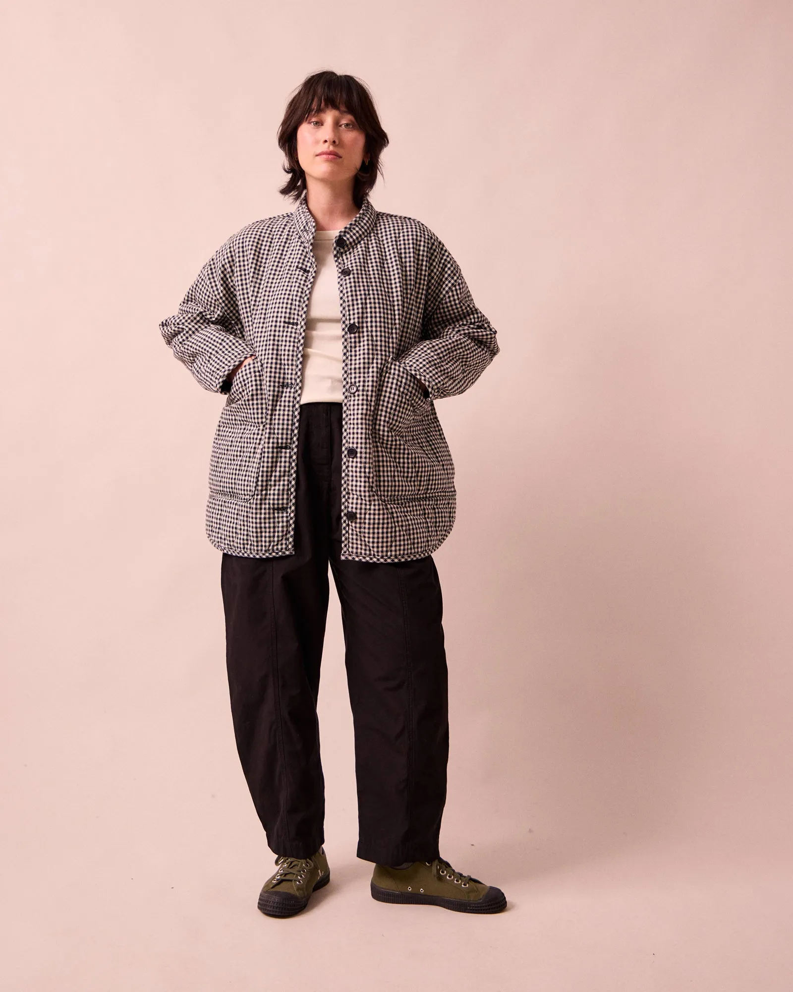 Rue Black & White Mini Gingham Denim Jacket sold by Beyond Nine product image thumbnail 2