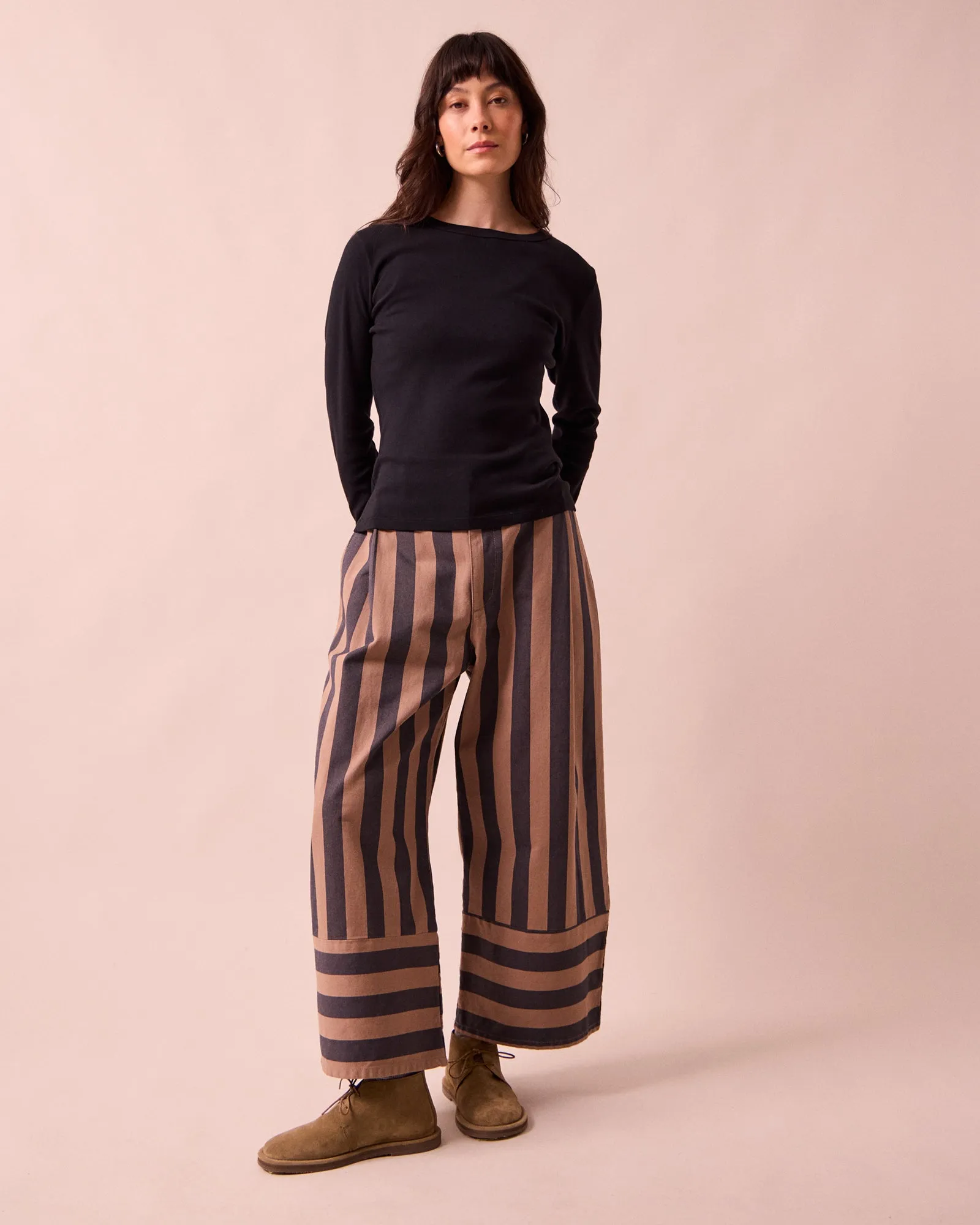 Blair Graphite & Mocha Denim Jeans sold by Beyond Nine