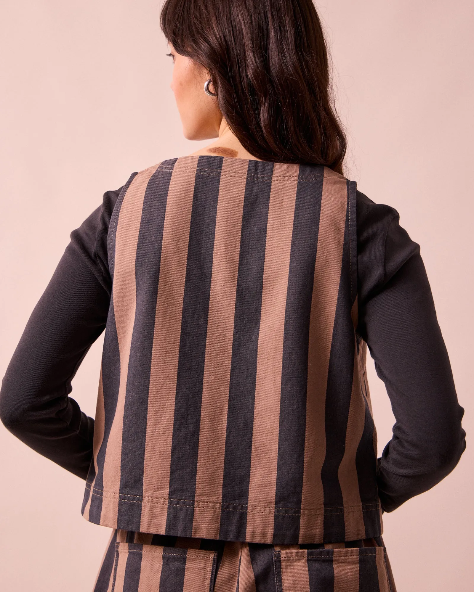 Elodie Graphite & Mocha Denim Top sold by Beyond Nine product image thumbnail 4