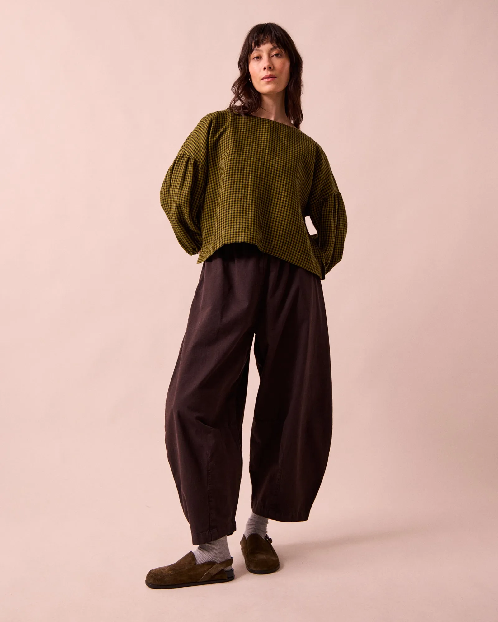 Daisy Ganache Textured Cotton Trousers sold by Beyond Nine