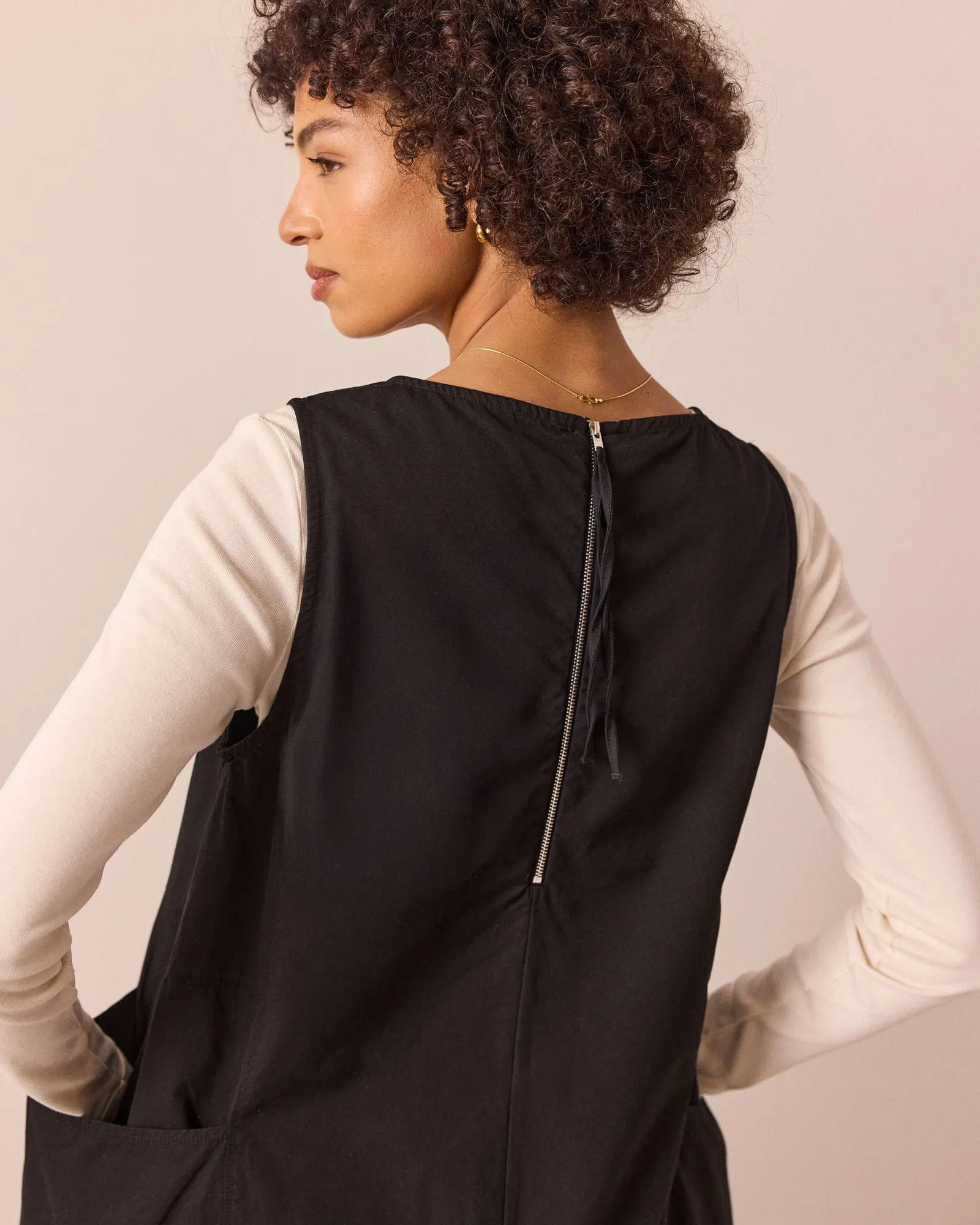 Naima Black Heavy Cotton Dress sold by Beyond Nine product image thumbnail 3