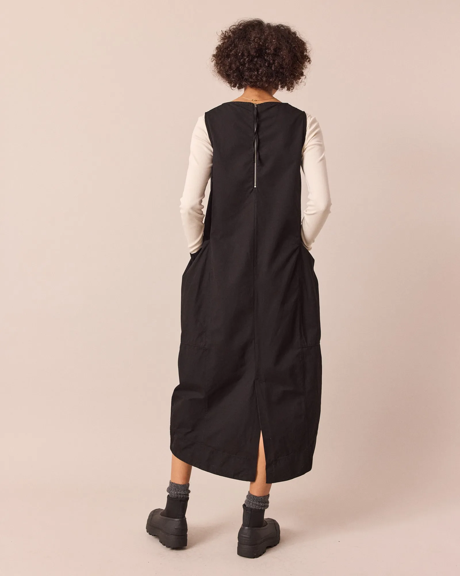 Naima Black Heavy Cotton Dress sold by Beyond Nine product image thumbnail 2