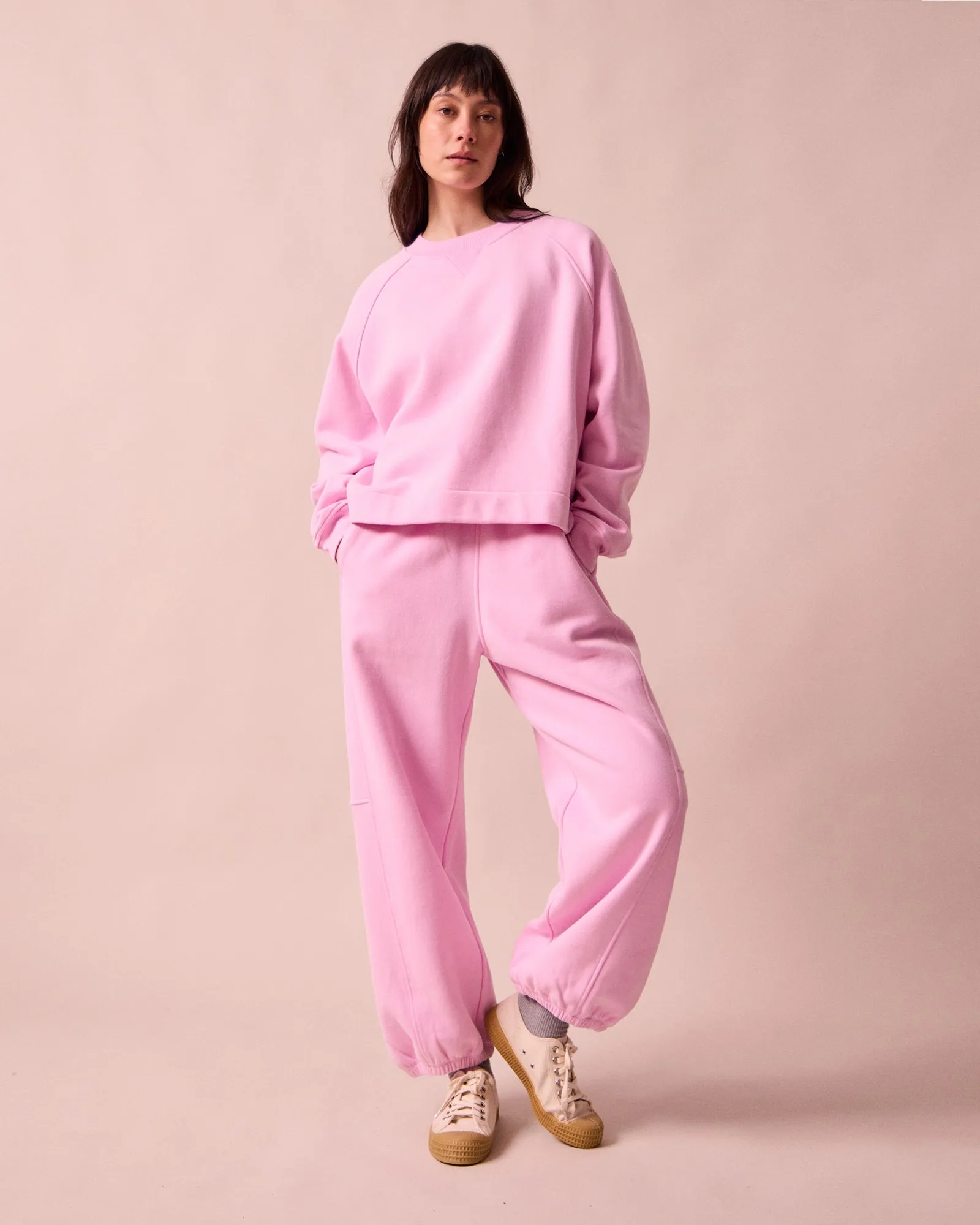 Noa Orchid Pink Fleeceback Jersey Jumper sold by Beyond Nine product image thumbnail 3