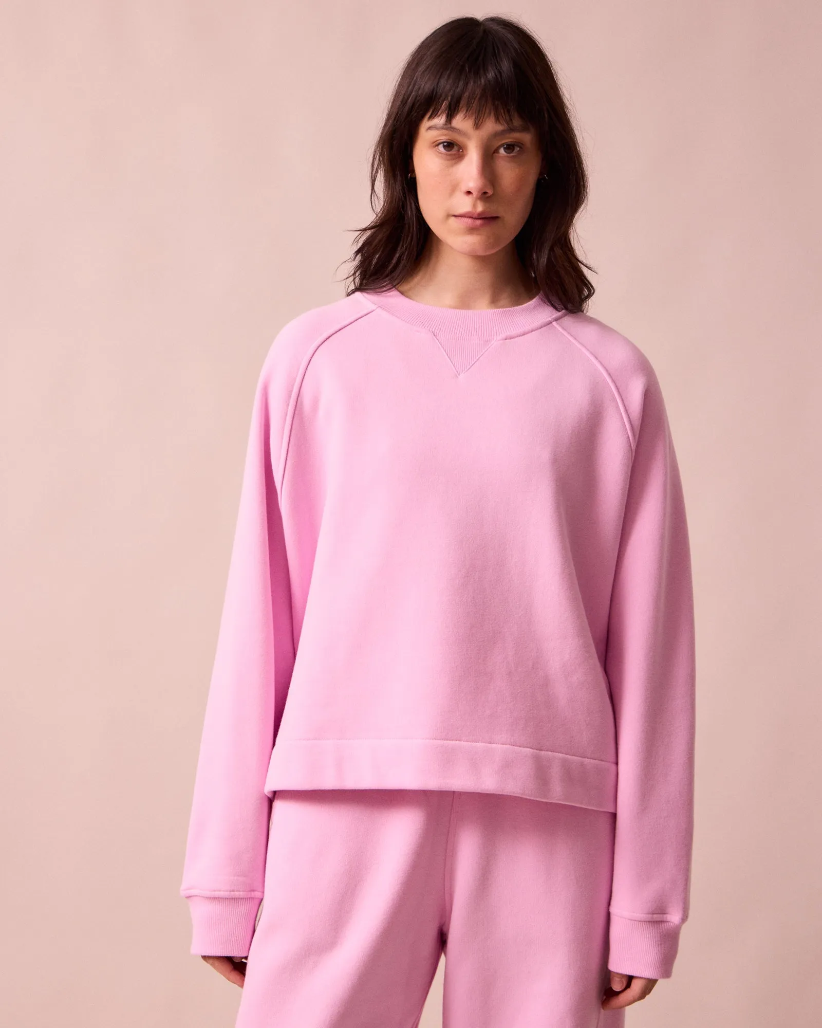 Noa Orchid Pink Fleeceback Jersey Jumper sold by Beyond Nine