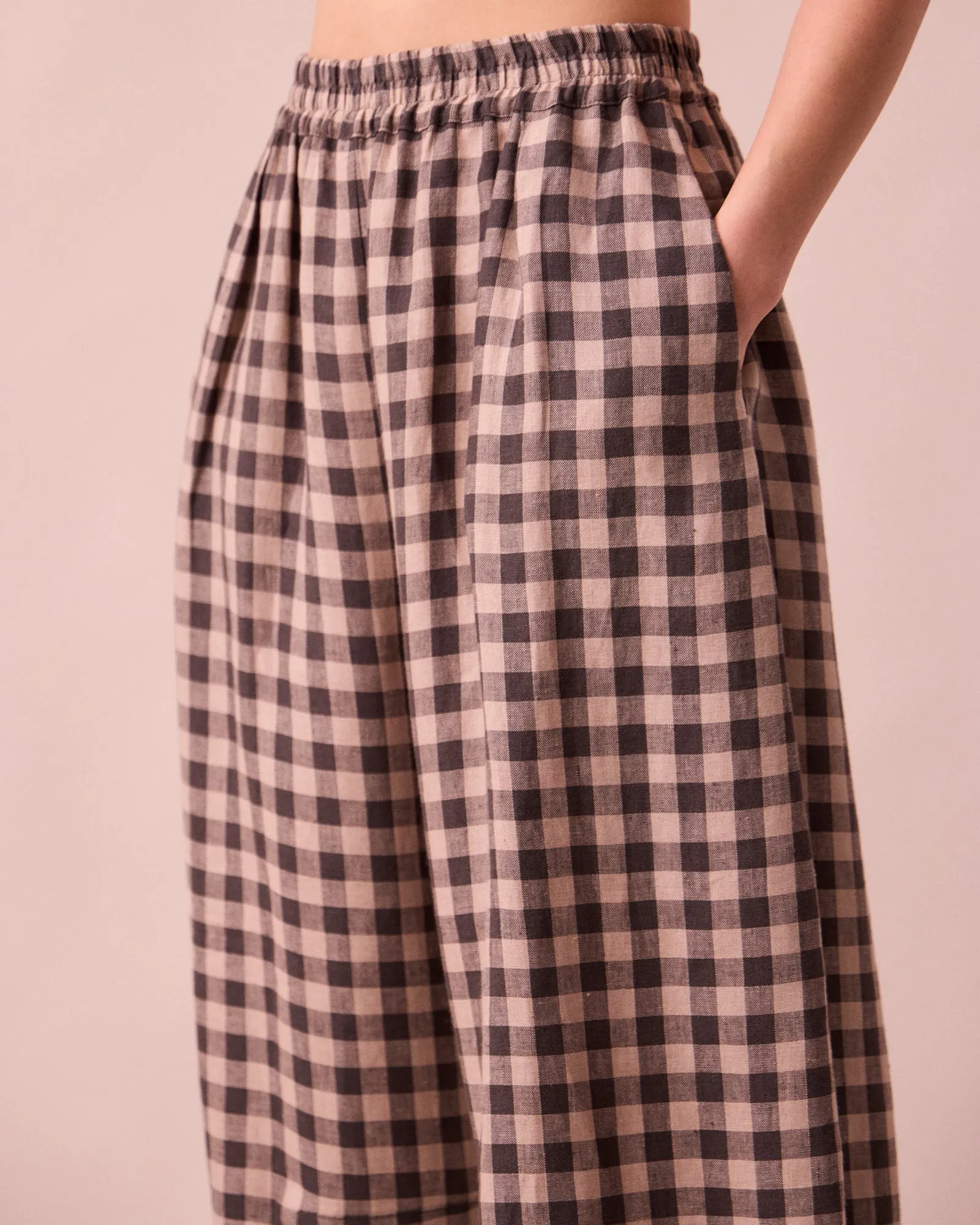 Daisy Stone Gingham Linen Trousers sold by Beyond Nine product image thumbnail 5