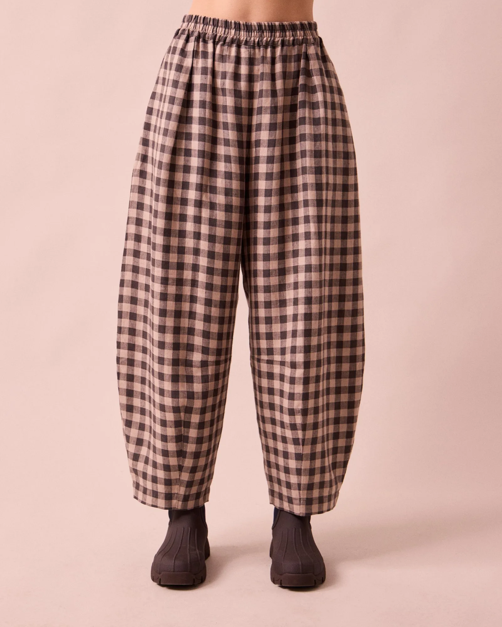 Daisy Stone Gingham Linen Trousers sold by Beyond Nine product image thumbnail 3