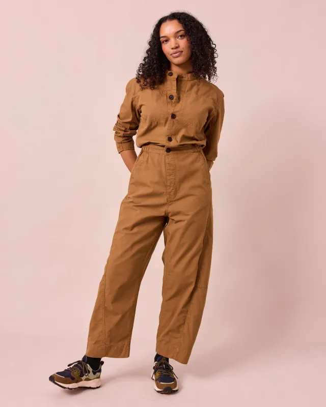 Jill Nutmeg Textured Cotton Boilersuit sold by Beyond Nine