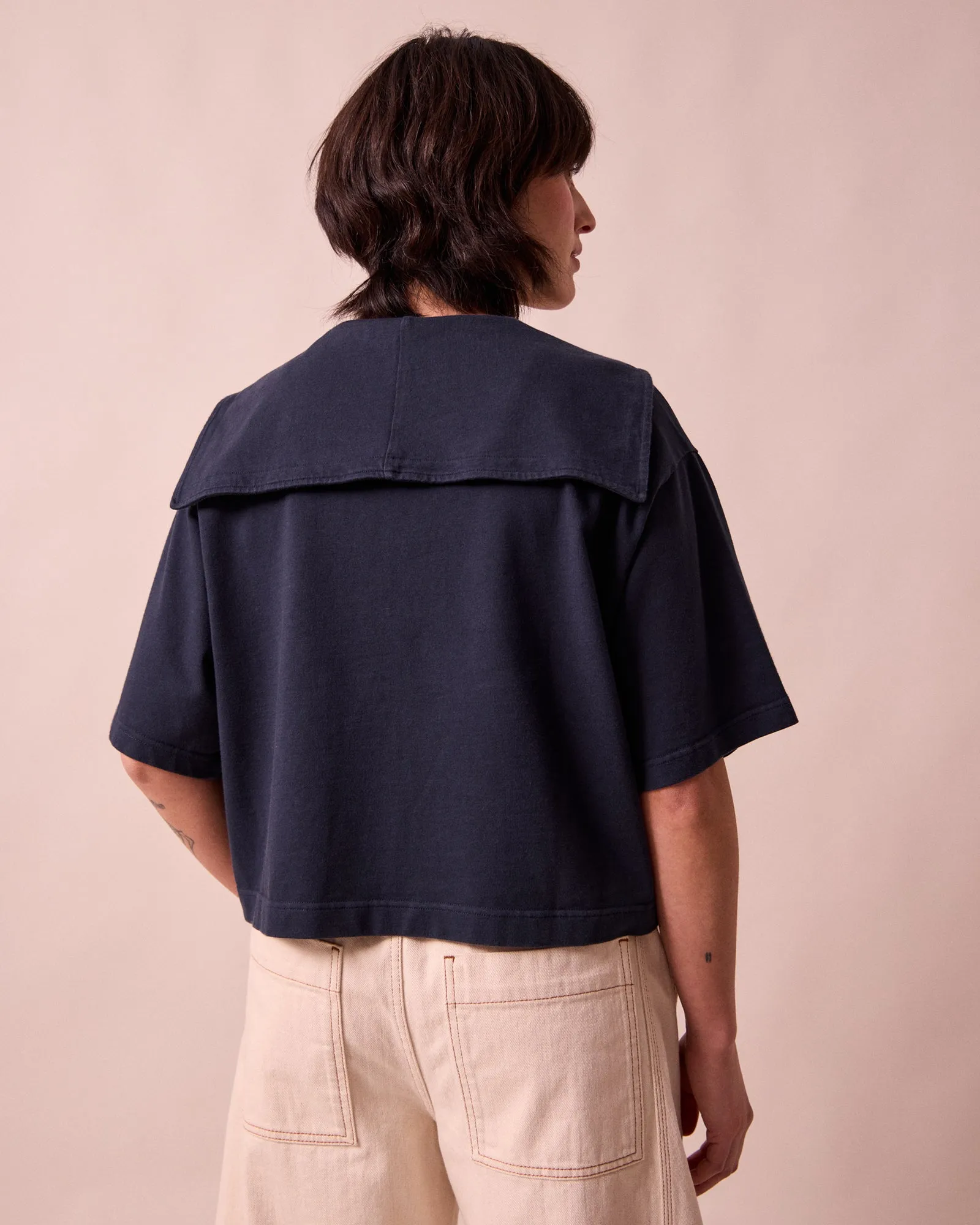 Uma Navy Jersey Top sold by Beyond Nine product image thumbnail 2