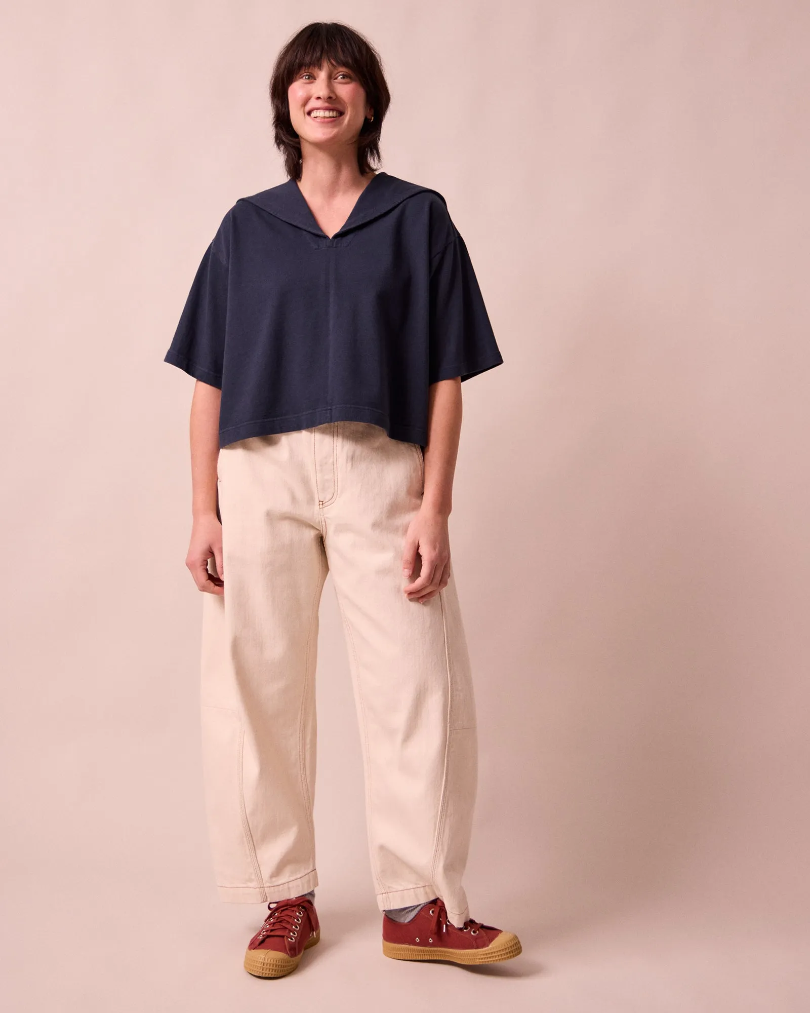 Uma Navy Jersey Top sold by Beyond Nine product image thumbnail 3