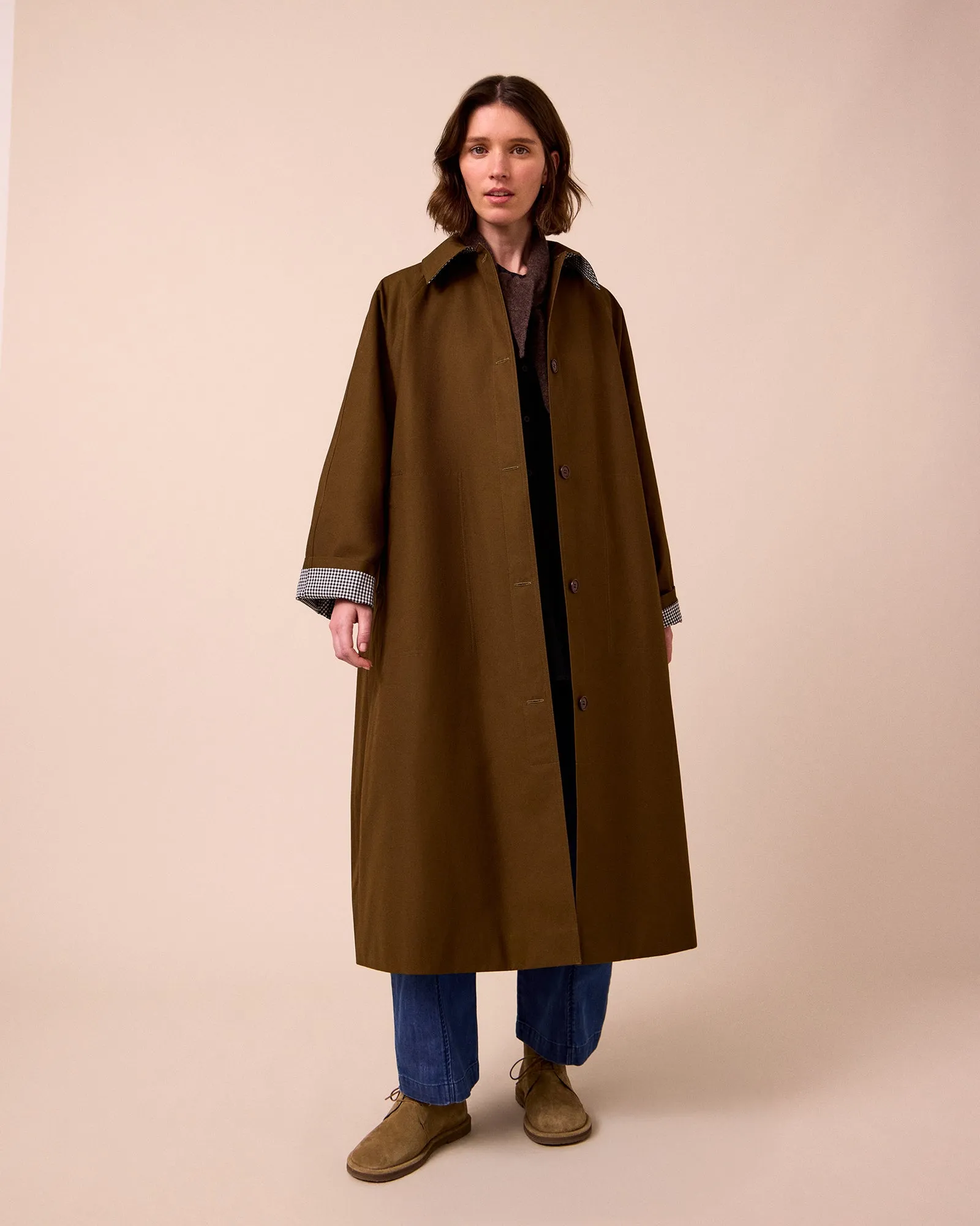 PRE-ORDER Collette Hazel Coated Cotton Coat sold by Beyond Nine