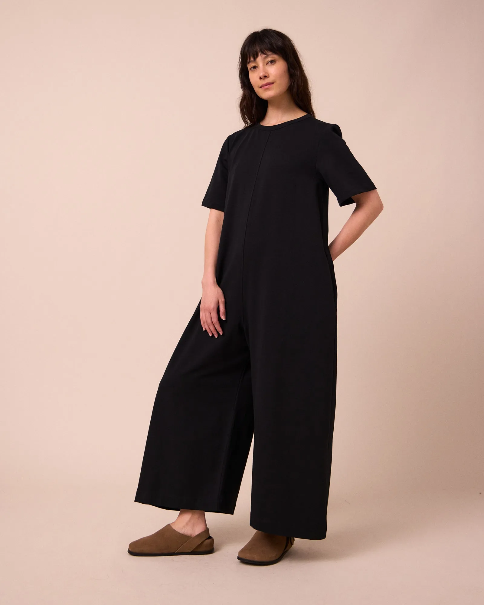 Molly Black Jersey Jumpsuit sold by Beyond Nine