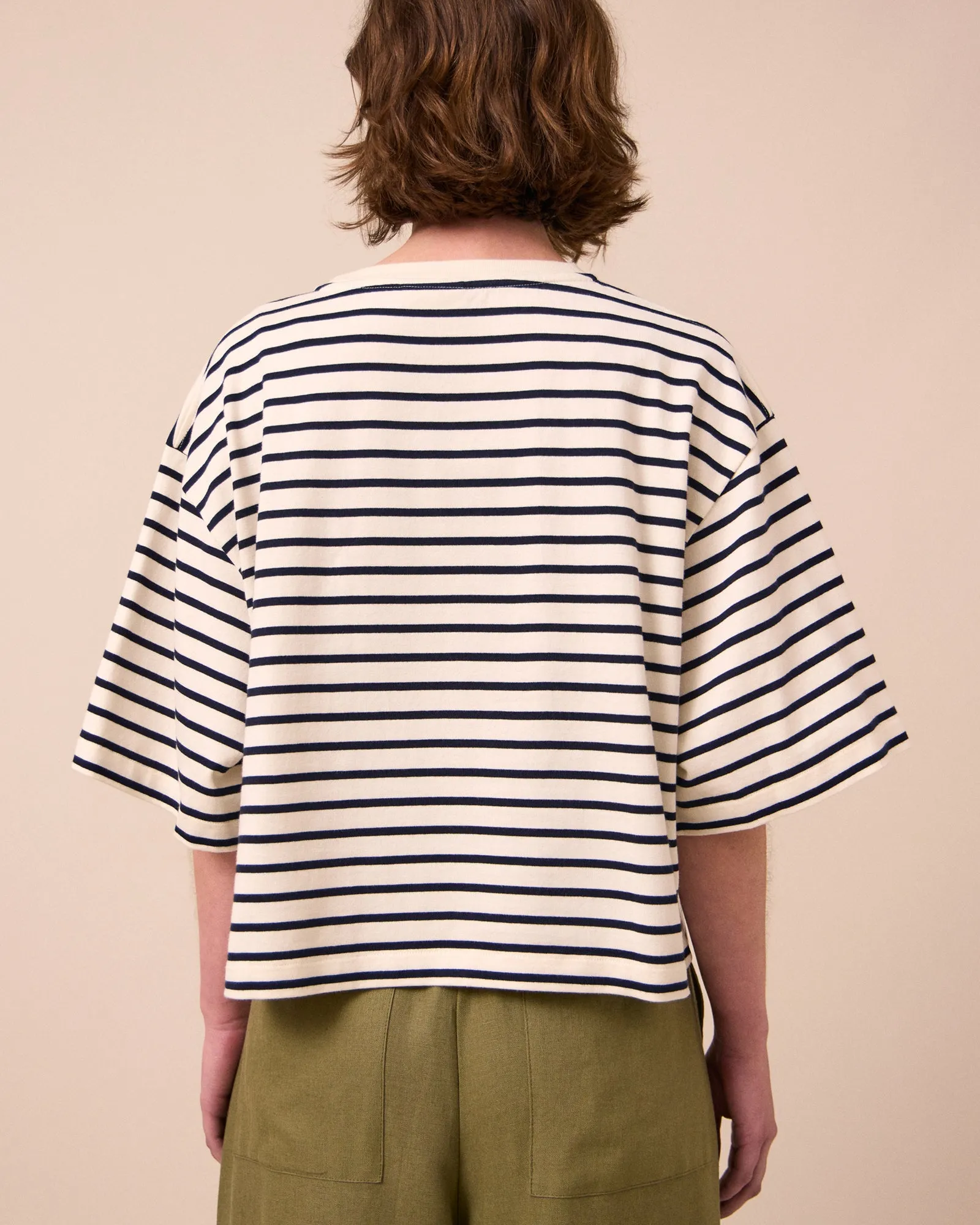 Nova Ecru & Ink Stripe Jersey Top sold by Beyond Nine product image thumbnail 3