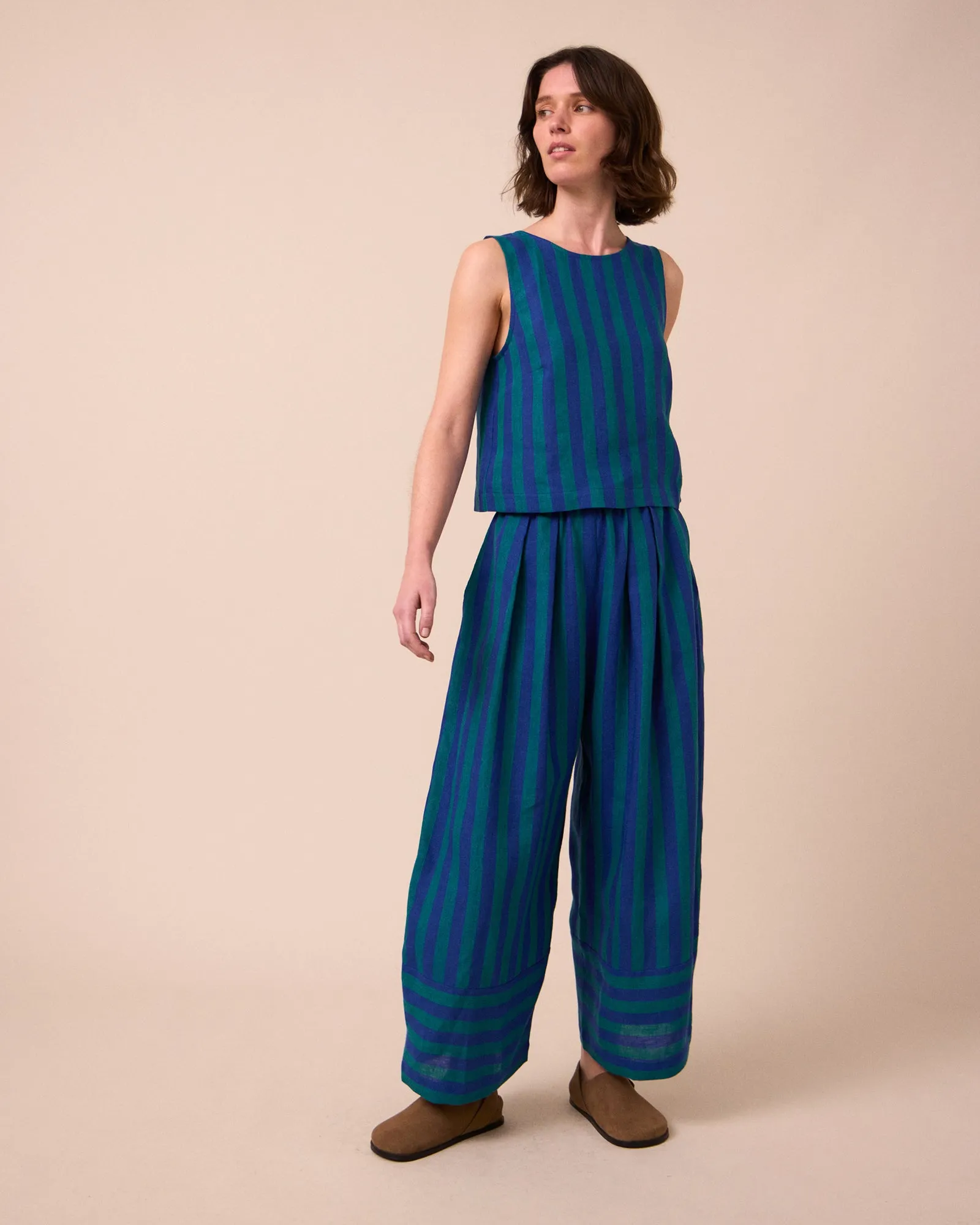 Bobbi Blue House Stripe Linen Trousers sold by Beyond Nine product image thumbnail 2