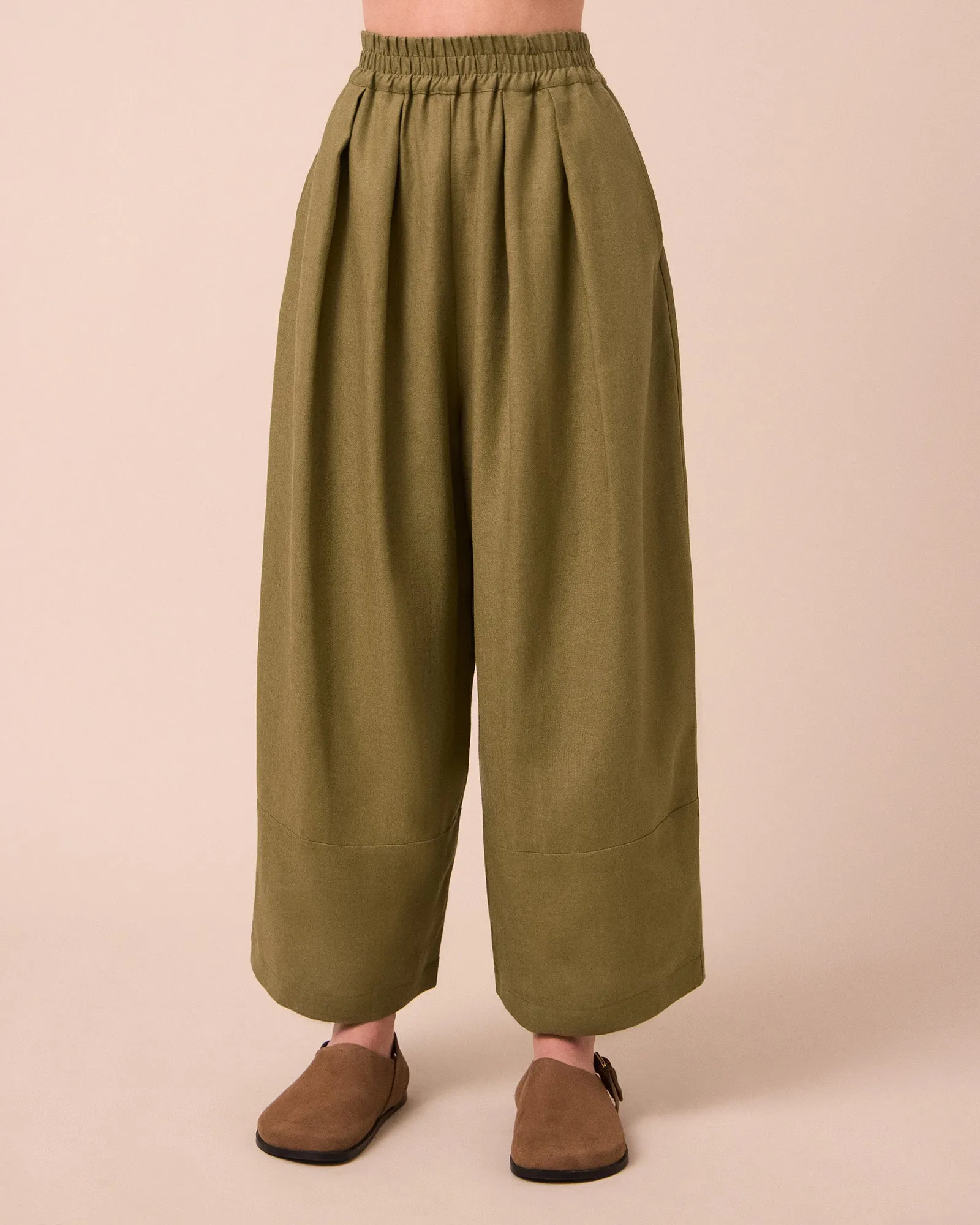 Bobbi Khaki Linen Trousers sold by Beyond Nine product image thumbnail 3