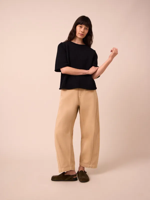 Tori Sandstone Denim Trousers sold by Beyond Nine